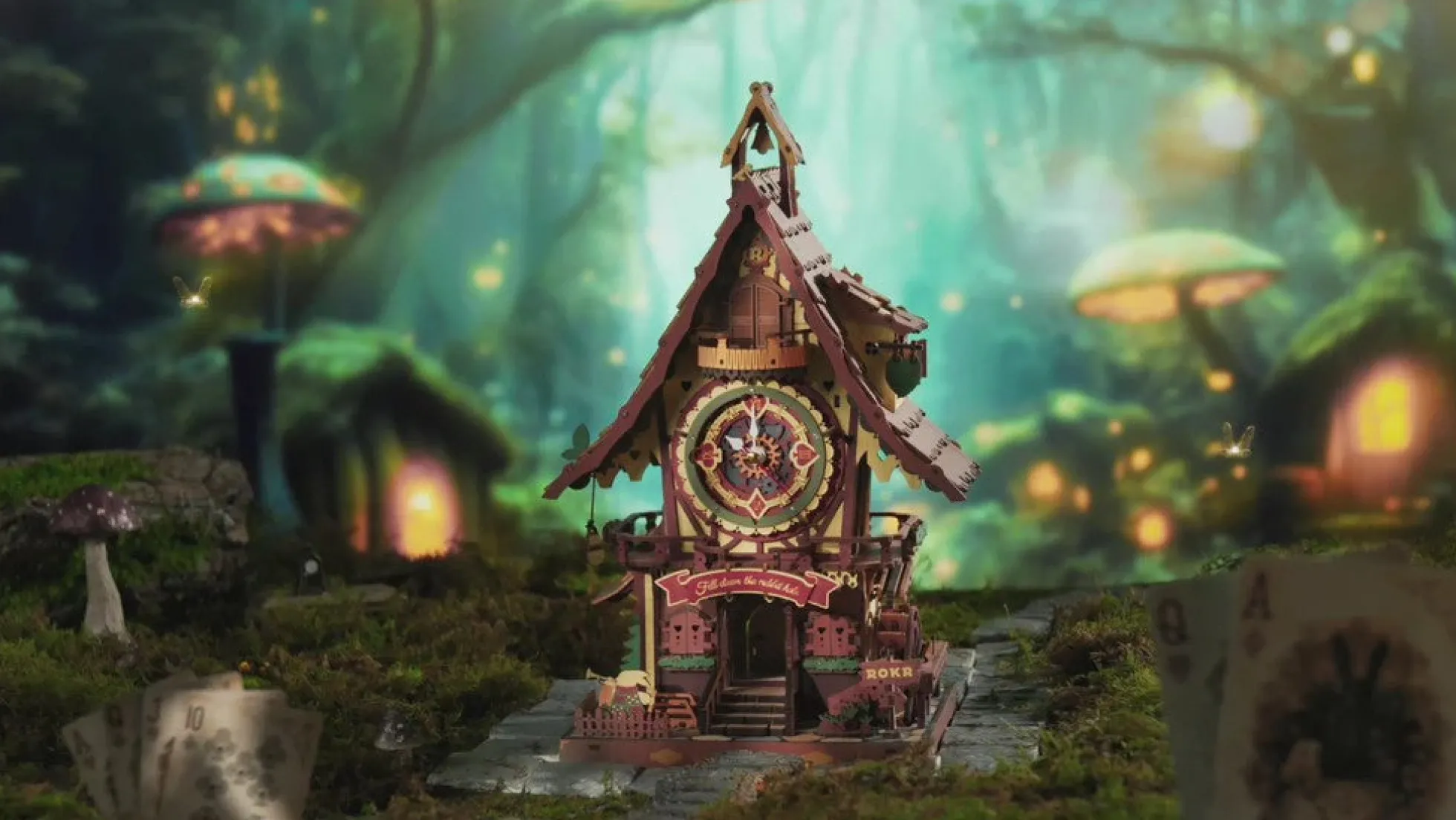 Alice im Wunderland Kuckucksuhr Holzbausatz