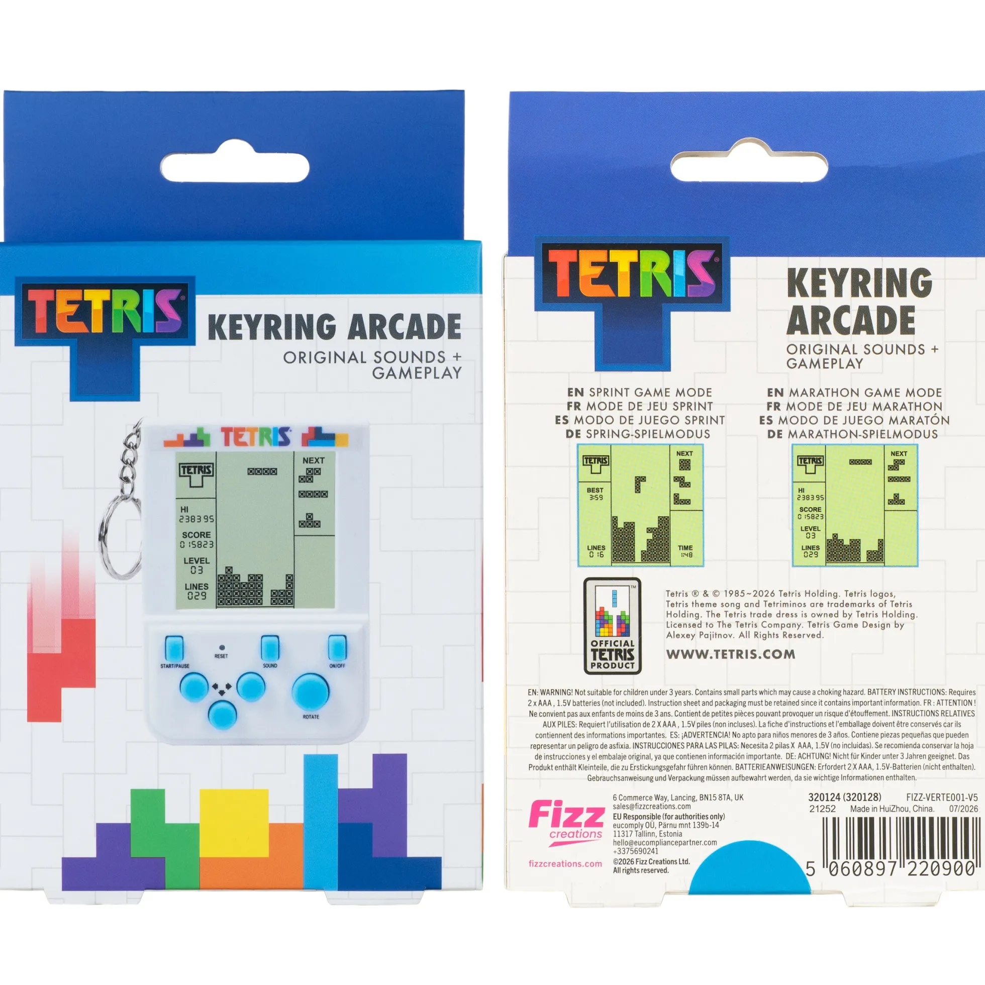 Arcade Schlüsselanhänger Tetris
