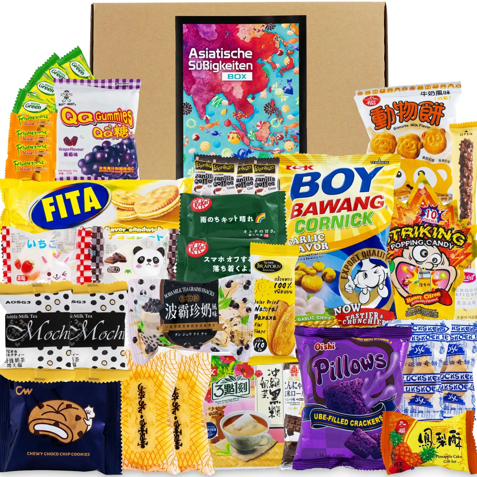 Asiatische Süßigkeiten-Box mit über 30 Sorten