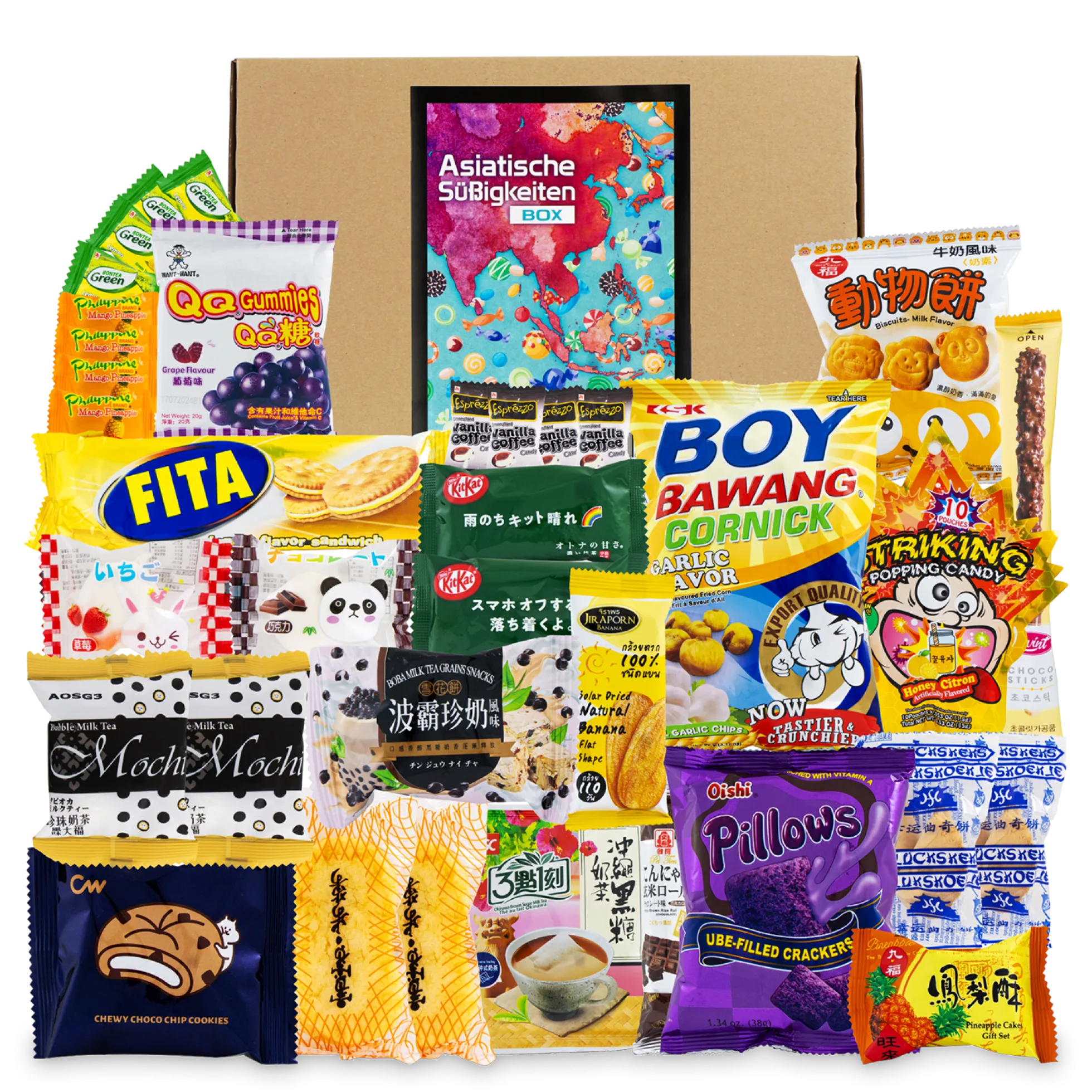 Asiatische Süßigkeiten-Box mit über 30 Sorten