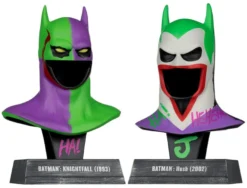 Batman Masken-Repliken Knightfall und Hush im Joker-Look