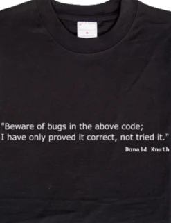 beware of bugs in the above code