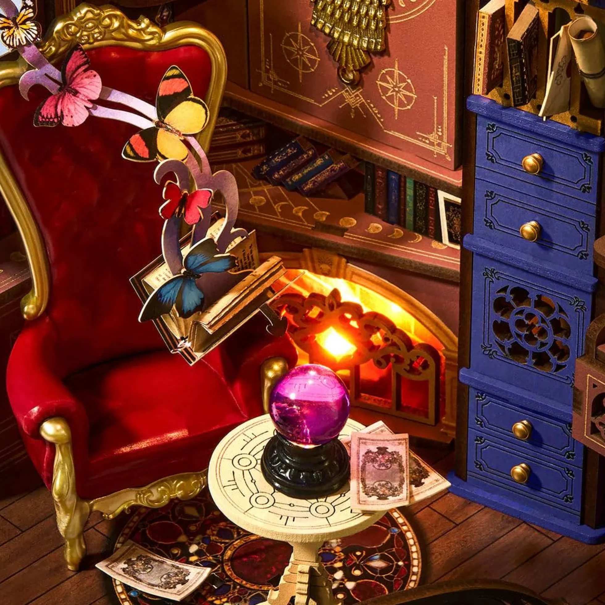 Book Nook Holzbausatz – Magische Fantasy-Ecke