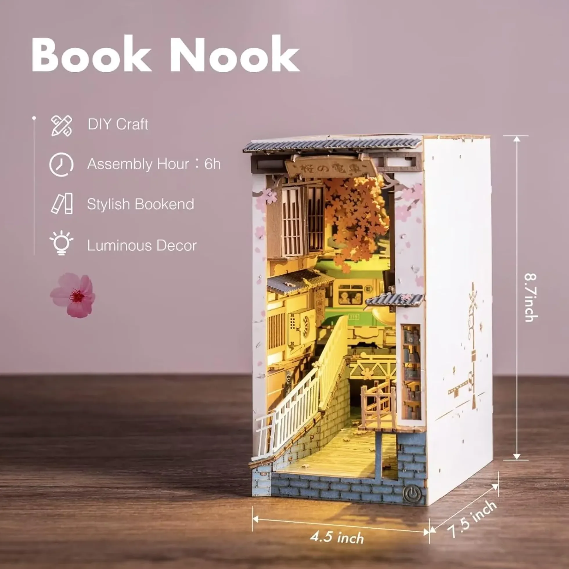 Book Nook Holzbausatz – Sakura Densya