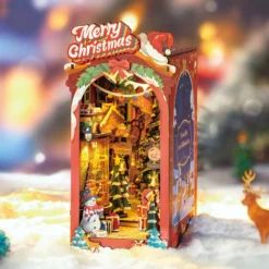Book Nook Holzbausatz – Weihnachtsstraße