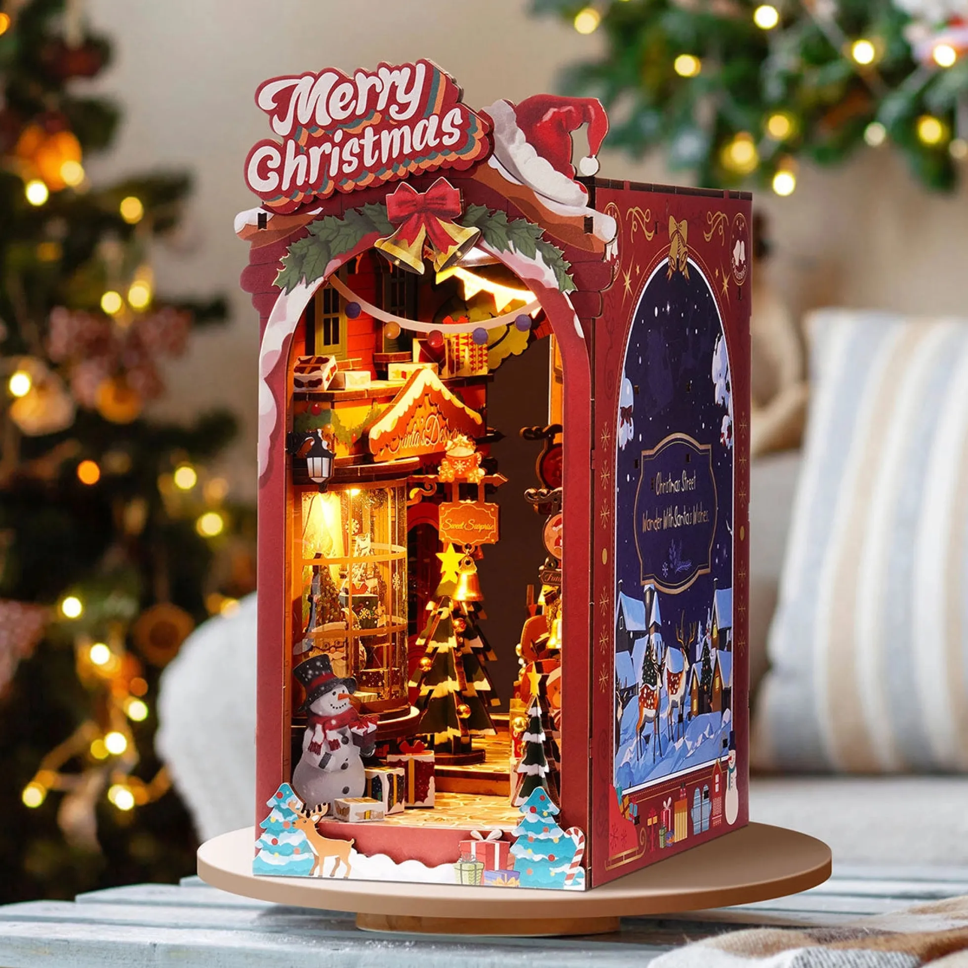 Book Nook Holzbausatz – Weihnachtsstraße