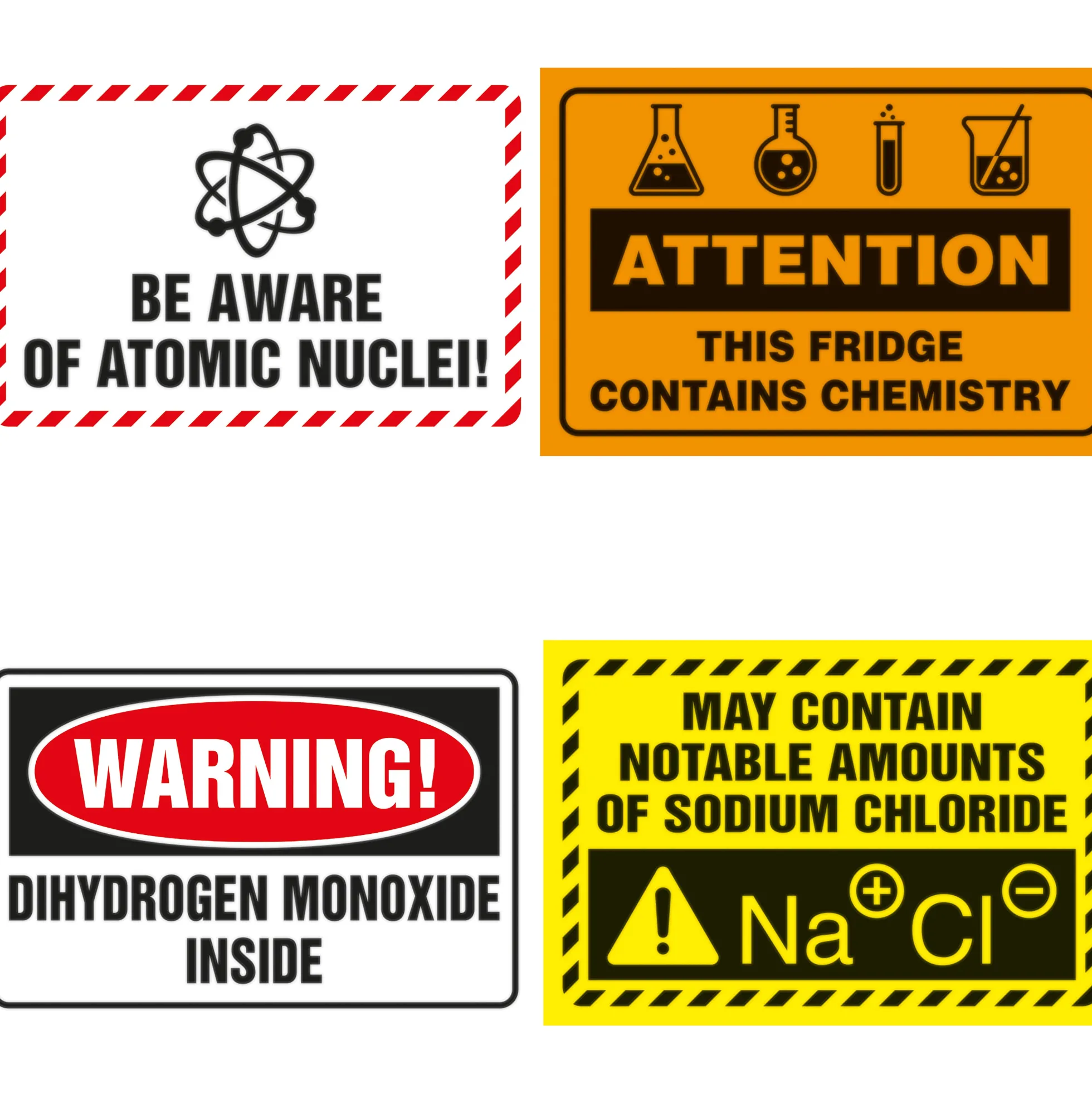 Chemiewarnungen Kühlschrankmagnete