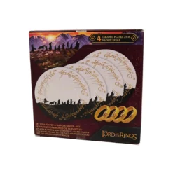 Der Herr der Ringe Set aus 4 Tellern und Serviettenringen