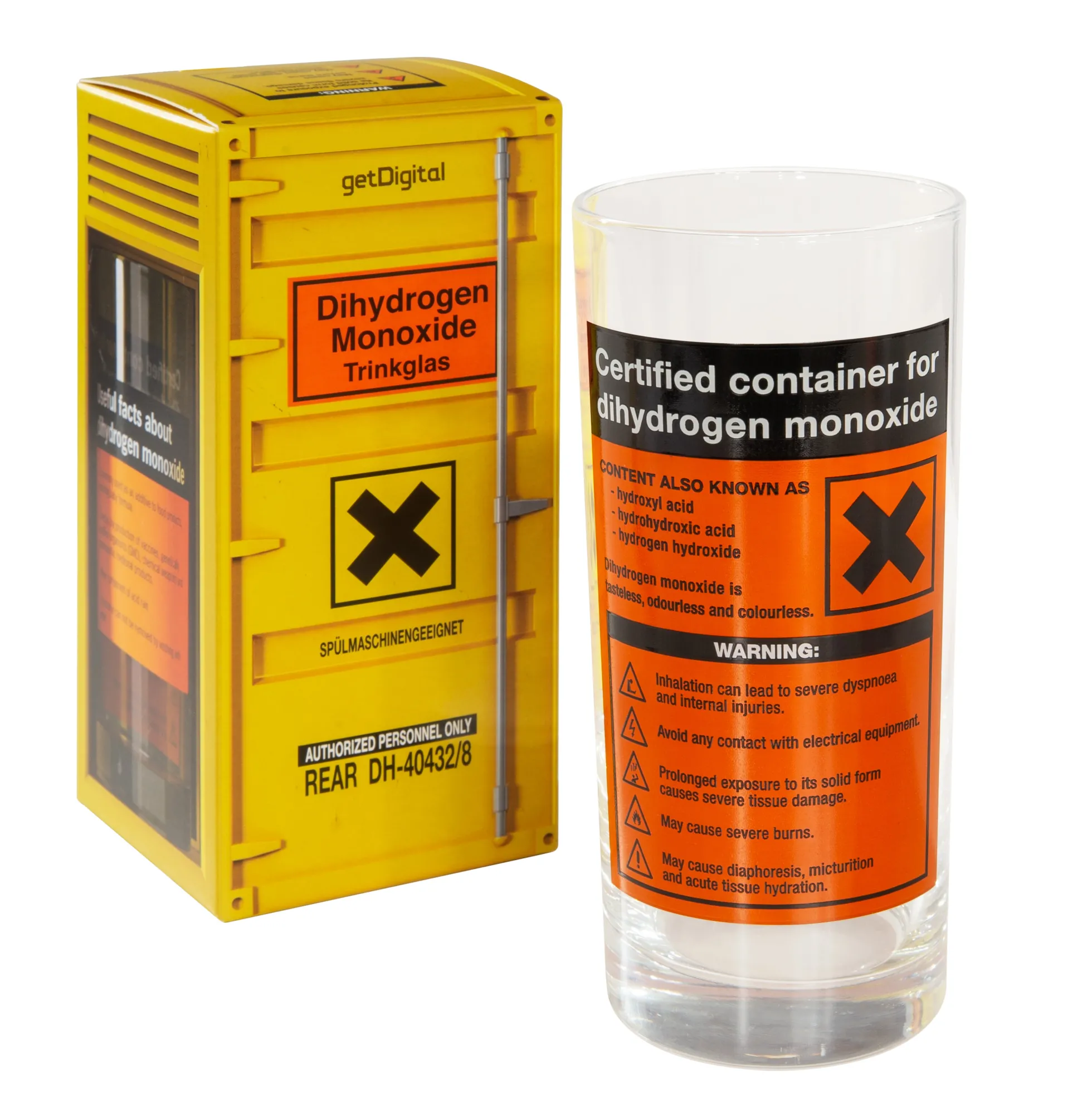 DHMO Dihydrogenmonoxid-Trinkglas