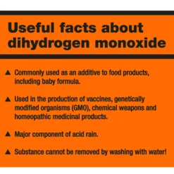 DHMO Dihydrogenmonoxid-Trinkglas