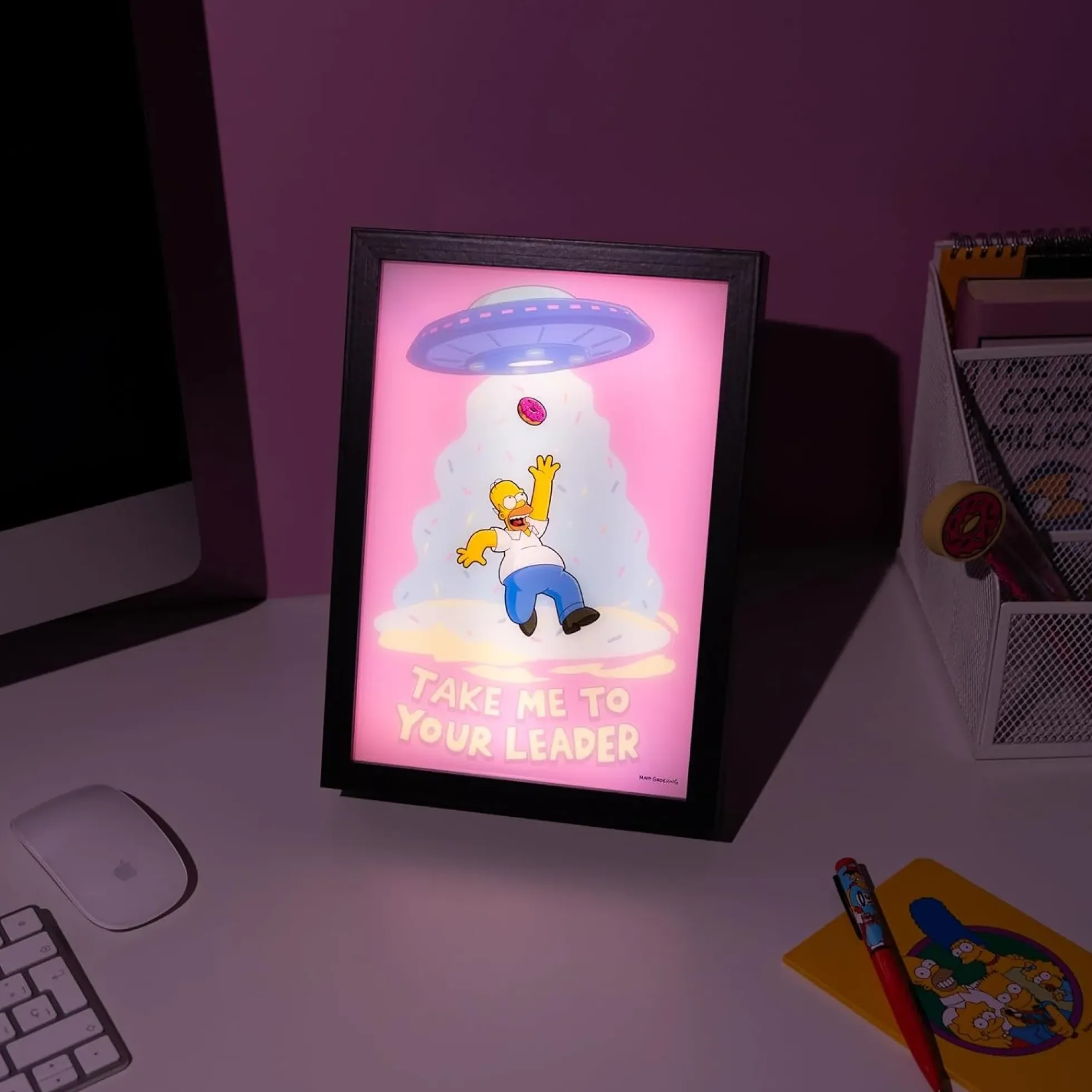Die Simpsons Homer LED Leuchtbild "Take Me To Your Leader"