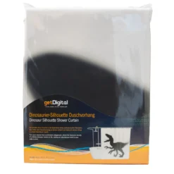 Dinosaurier-Silhouette Duschvorhang