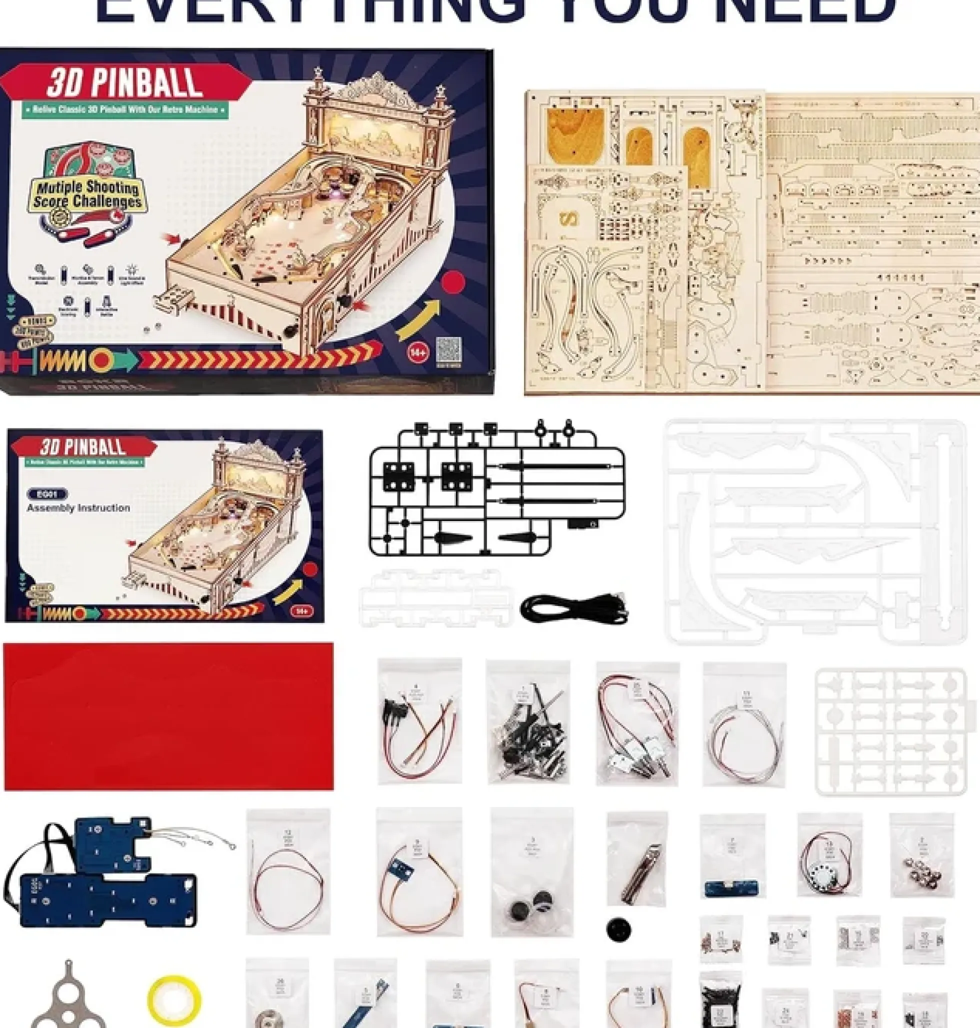 3D Pinball Automat Holzbausatz