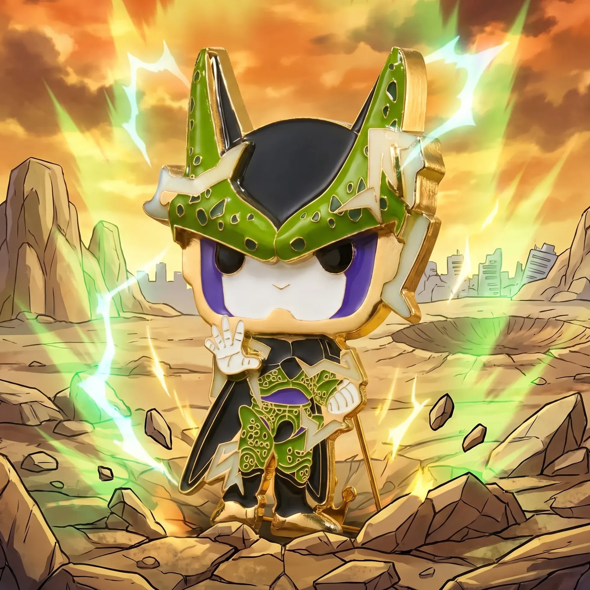 Dragon Ball Z Perfect Cell XL Funko POP! Pin mit Ständer