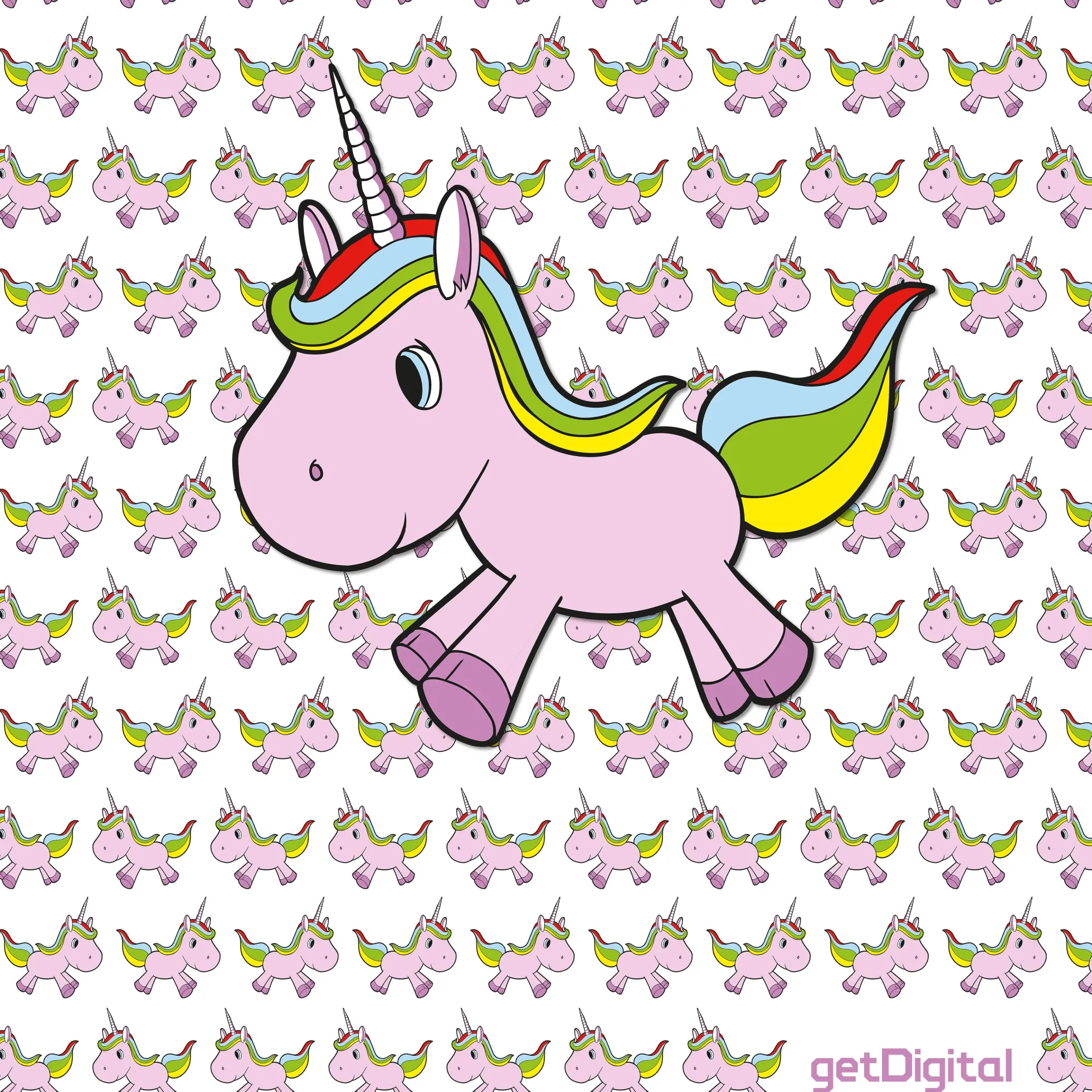 Einhorn Duschvorhang