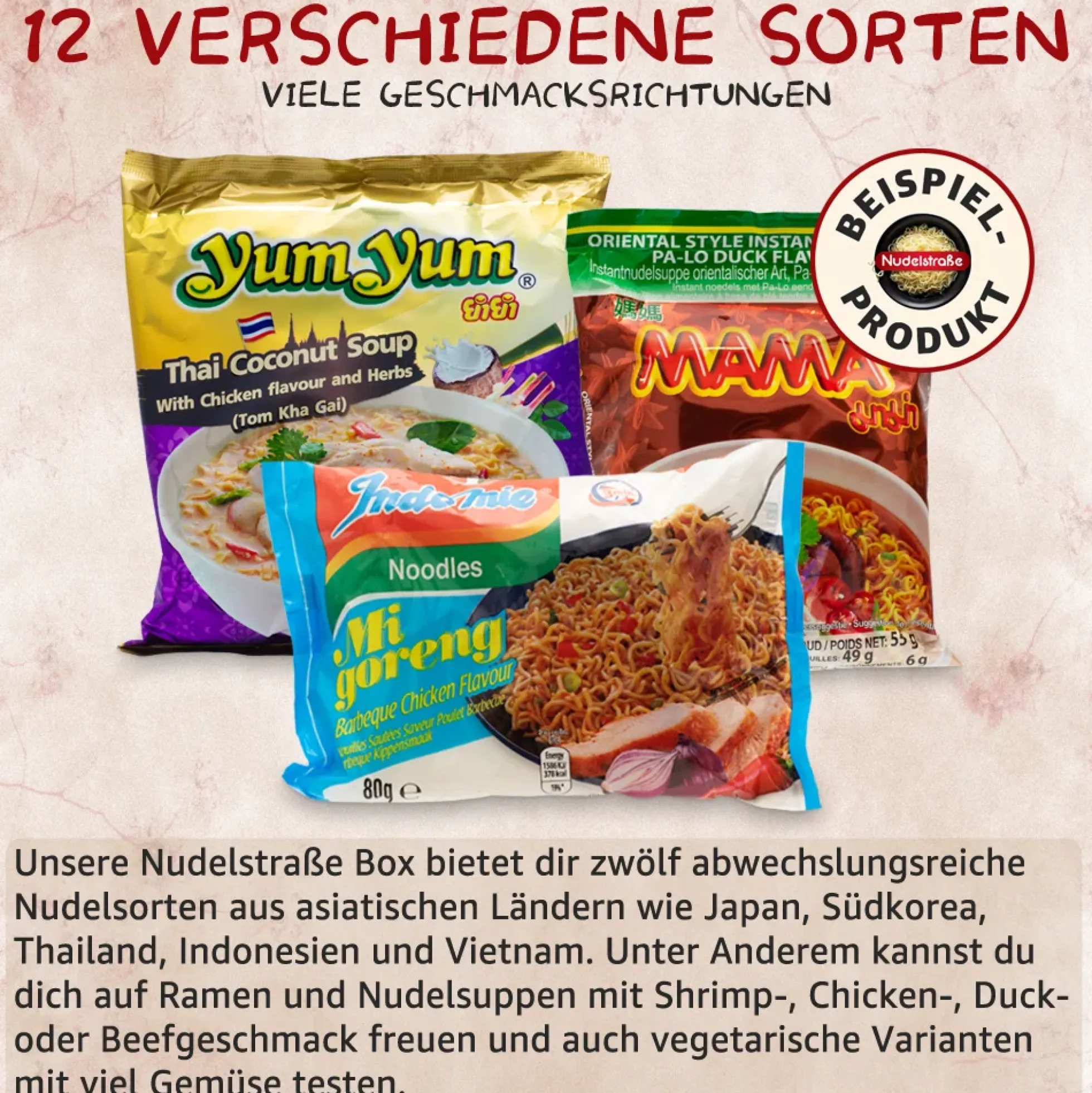 12er Nudelstraße Box - Deine asiatische Nudelbox
