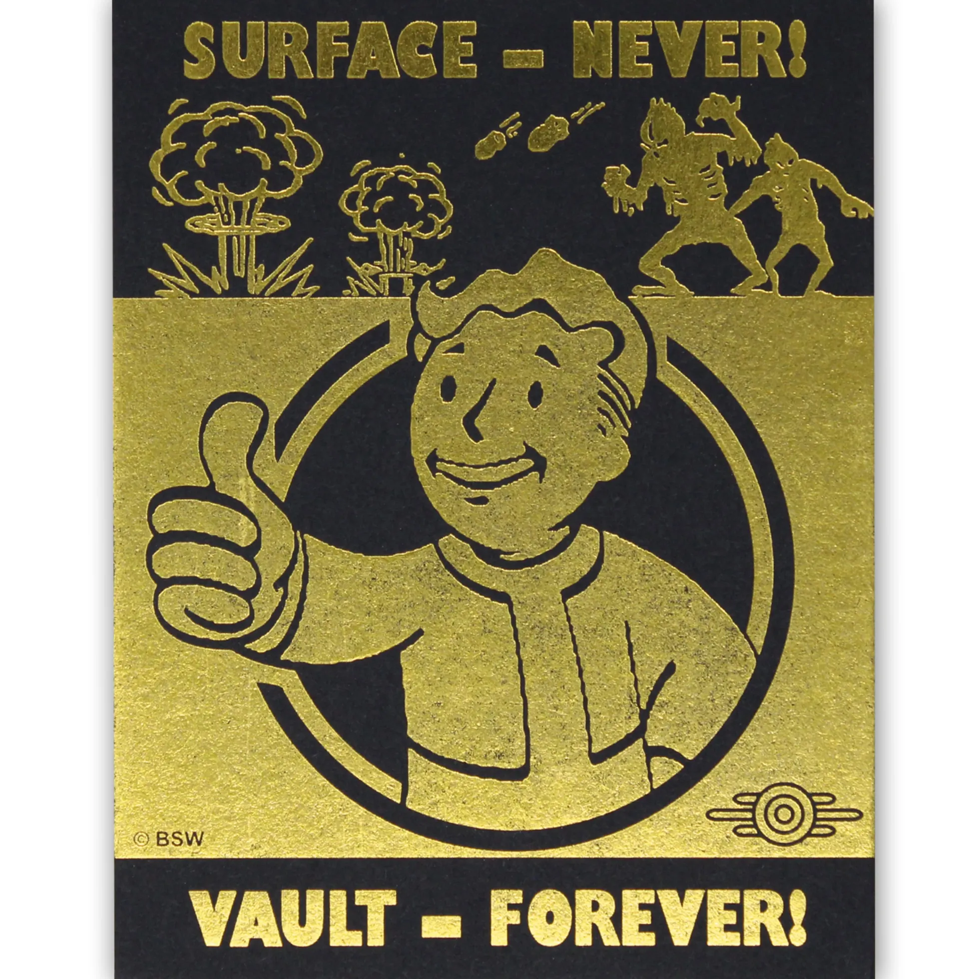 Fallout Sammlerpin: Vergoldeter Power-Armor-Helm