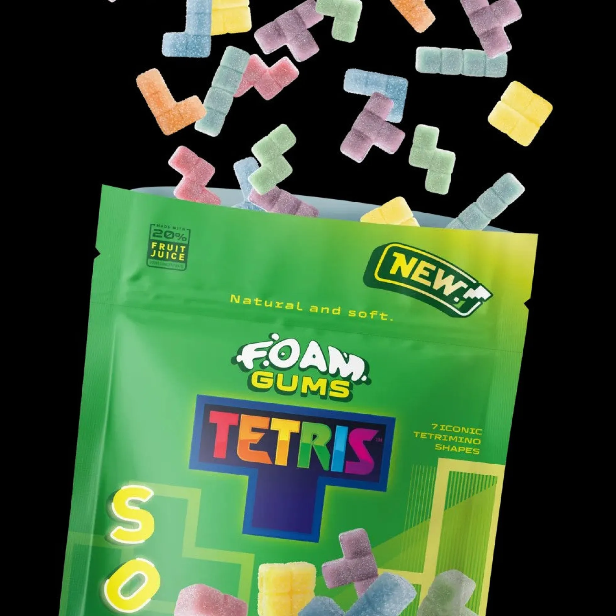 Fandom Snacks Foam Gums Tetris (Sauer) – Schaumgummi 125g