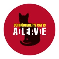Geek Aufkleber Schrödingers Katze