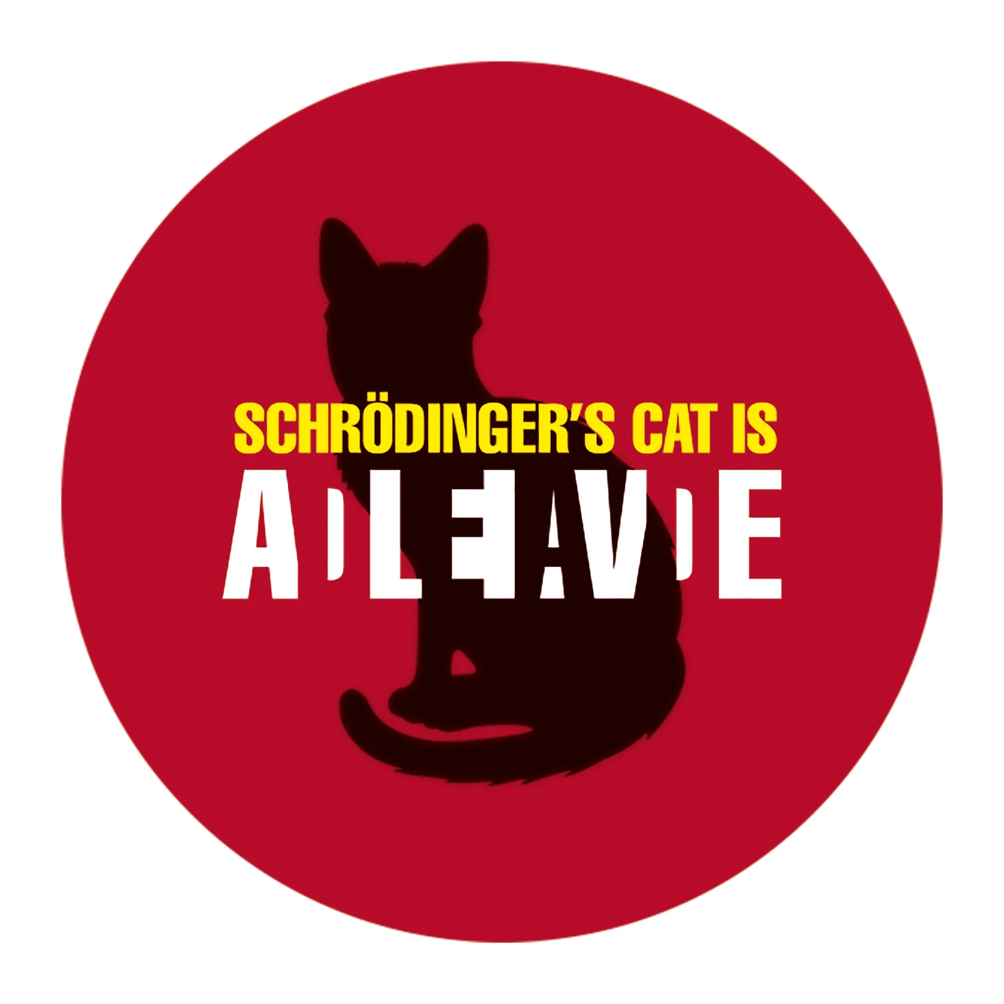 Geek Aufkleber Schrödingers Katze