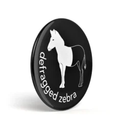 Geek Button Defragged Zebra