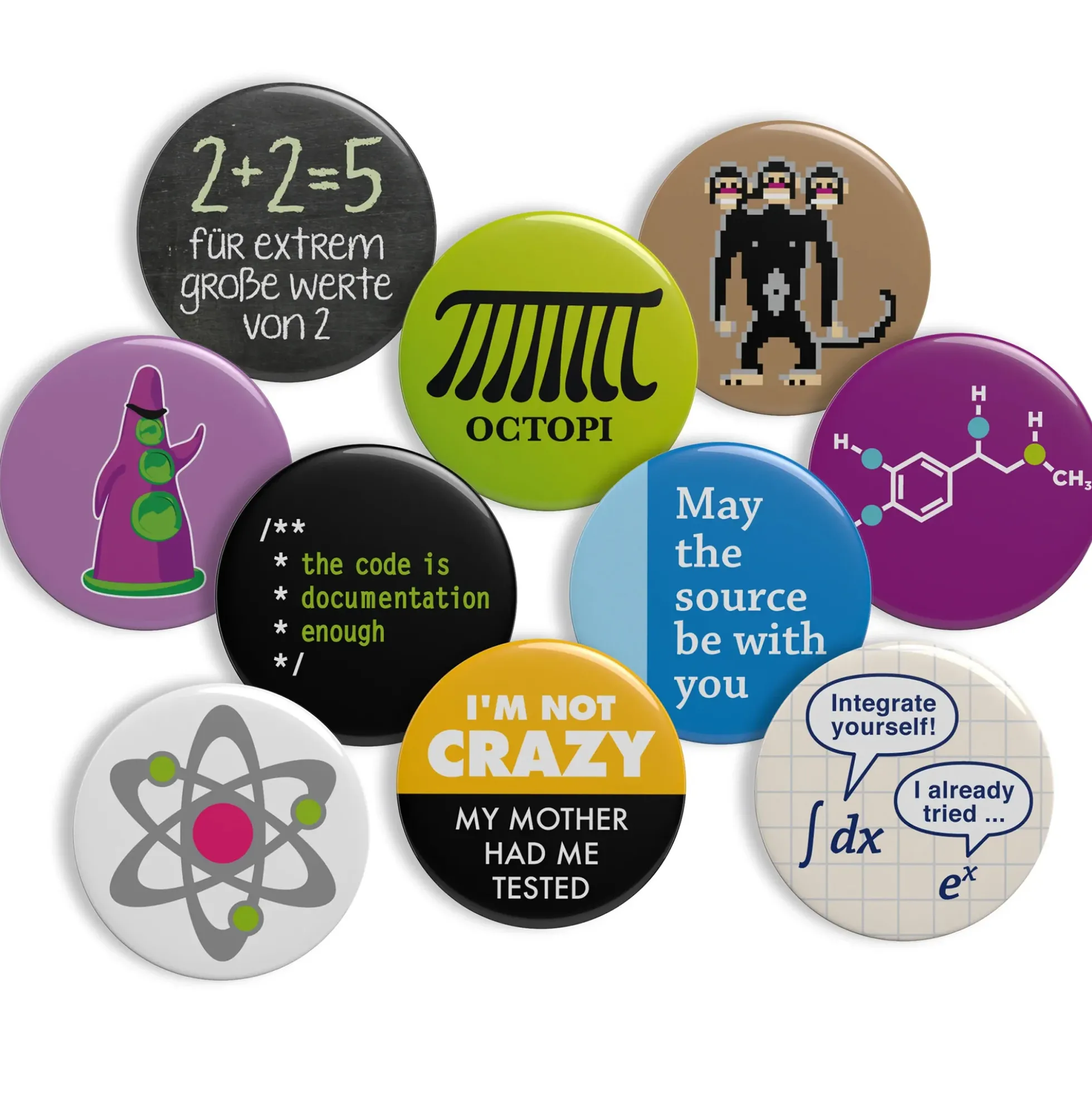 Geek Button 10er Bundle