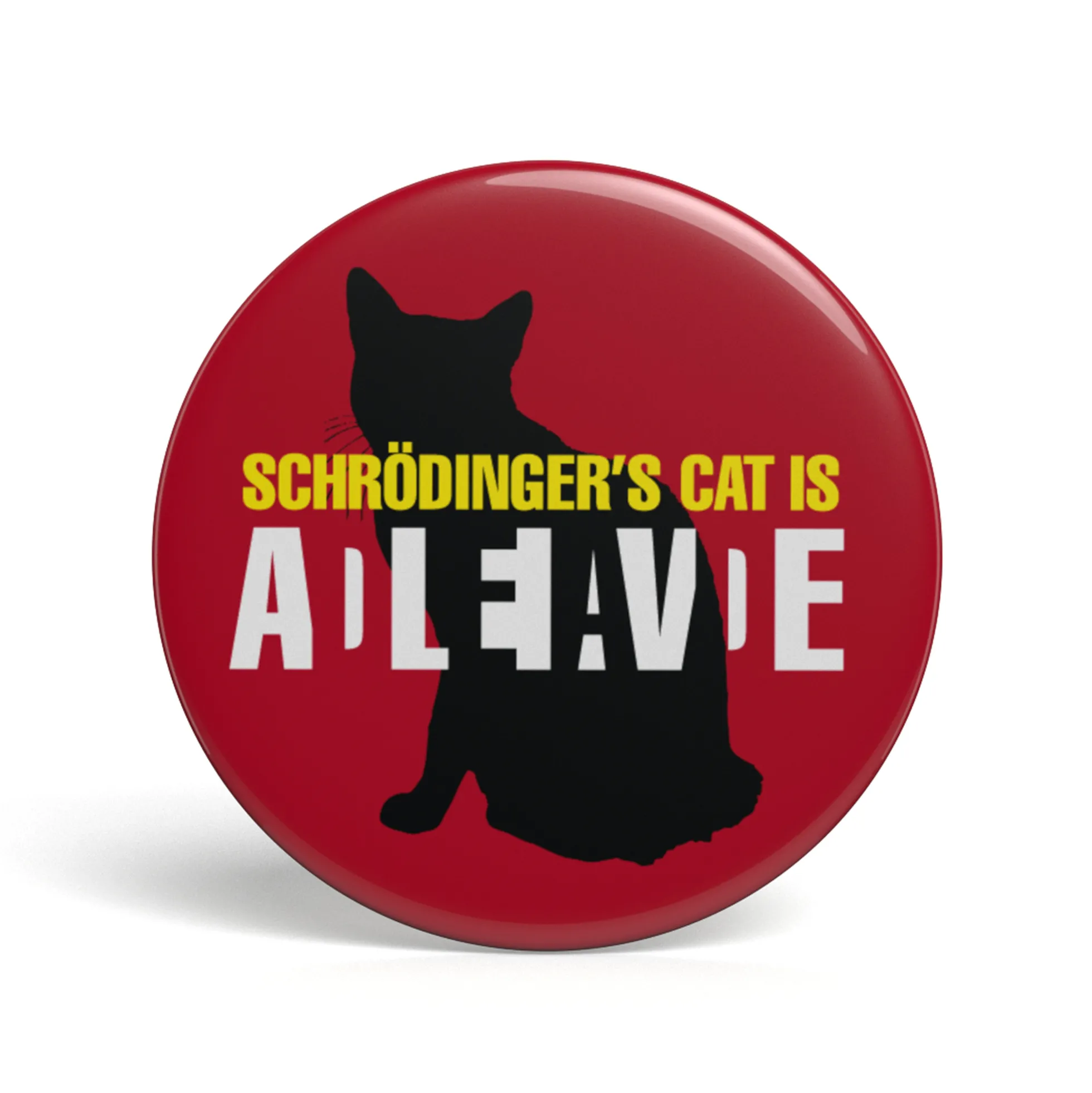 Geek Button Schrödingers Katze