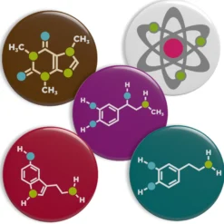 Geek Buttons Thema Naturwissenschaften