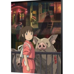 Ghibli Chihiros Reise ins Zauberland Wandbild aus Holz
