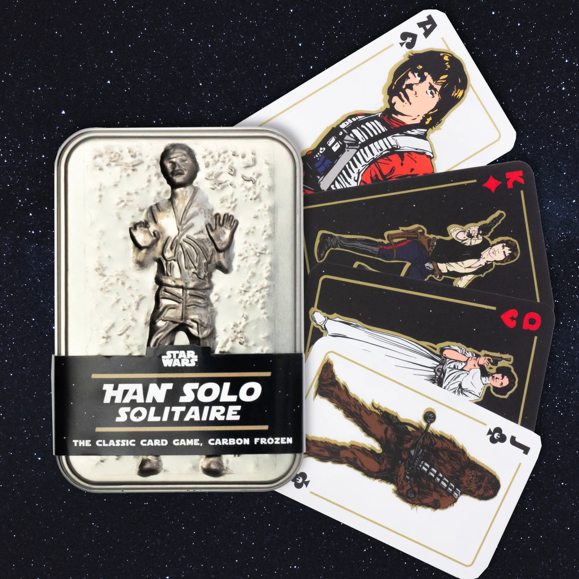 Han Solo in Karbonit Solitaire Kartenspiel