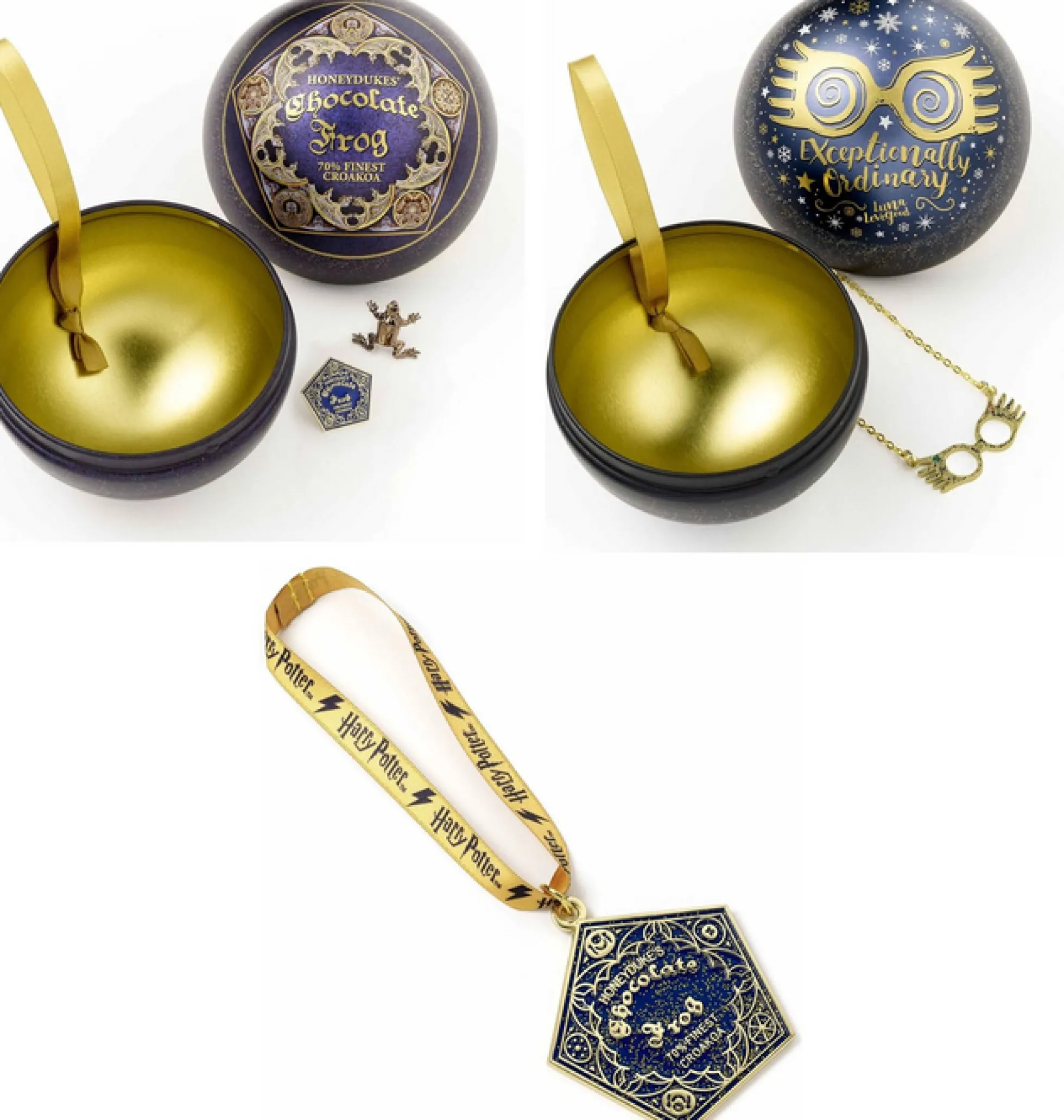 Harry Potter Christbaumschmuck Schokofrosch und Luna