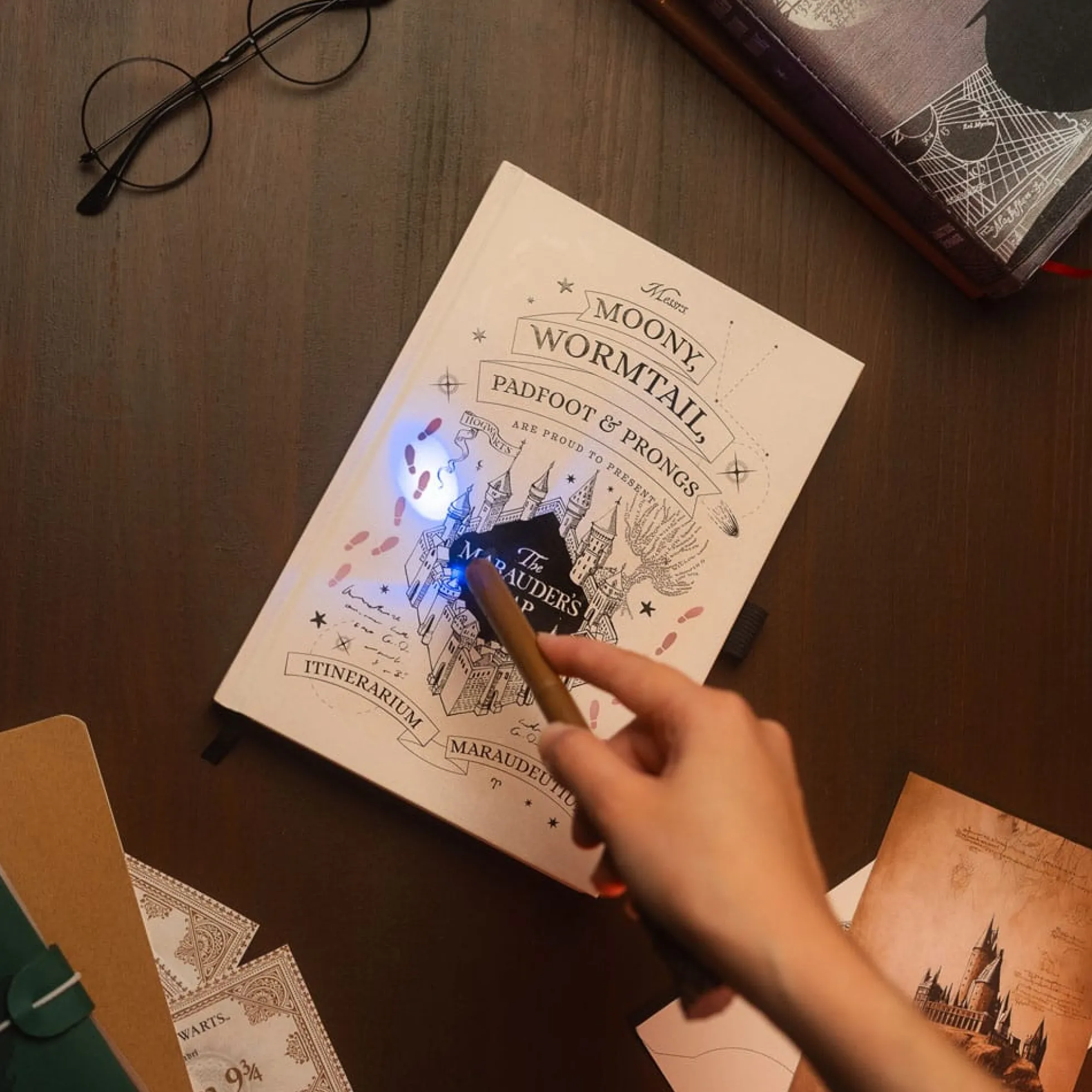 Harry Potter Premium Notizbuch mit Zauberstab-Stift
