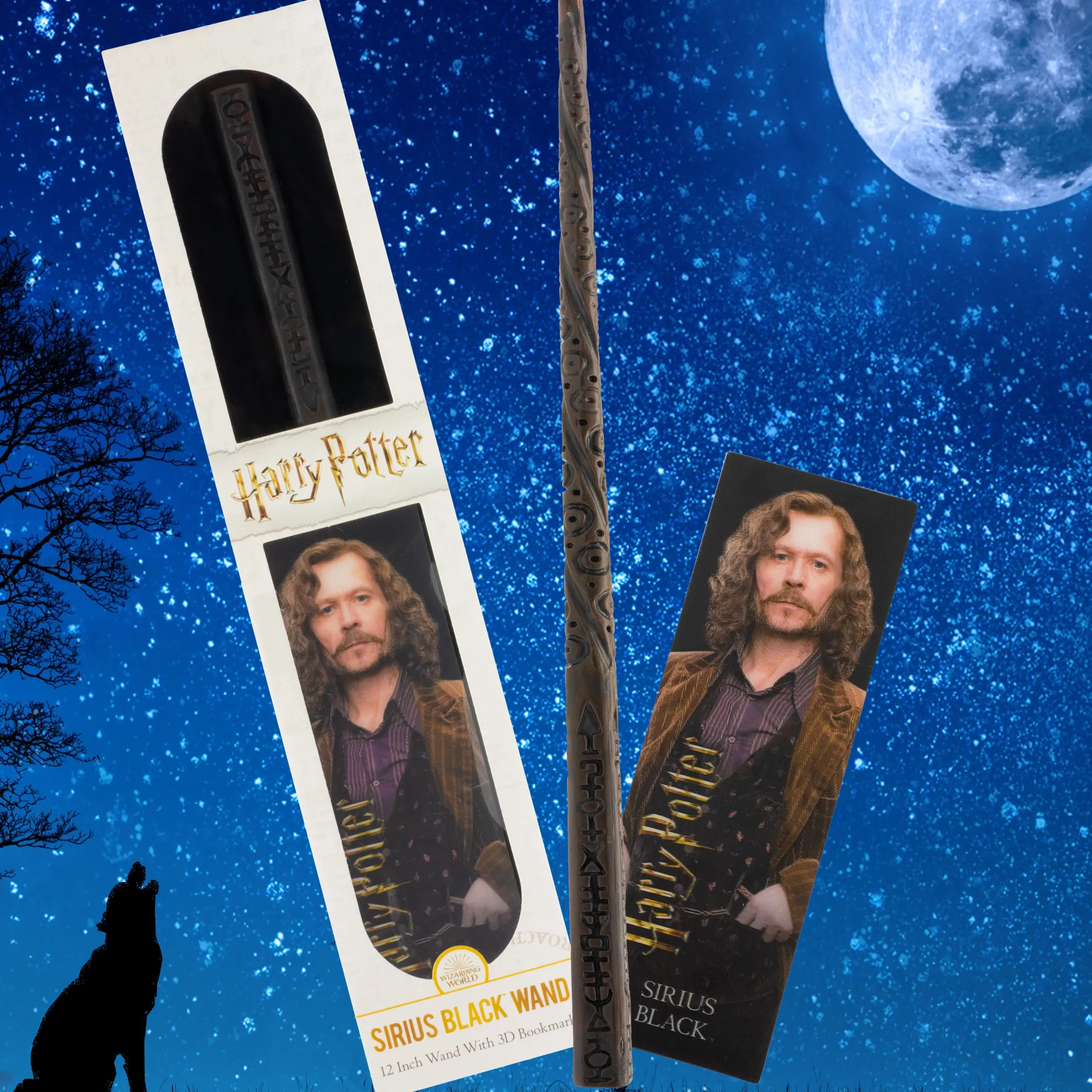 Harry Potter Zauberstab von Sirius Black mit 3D-Lesezeichen