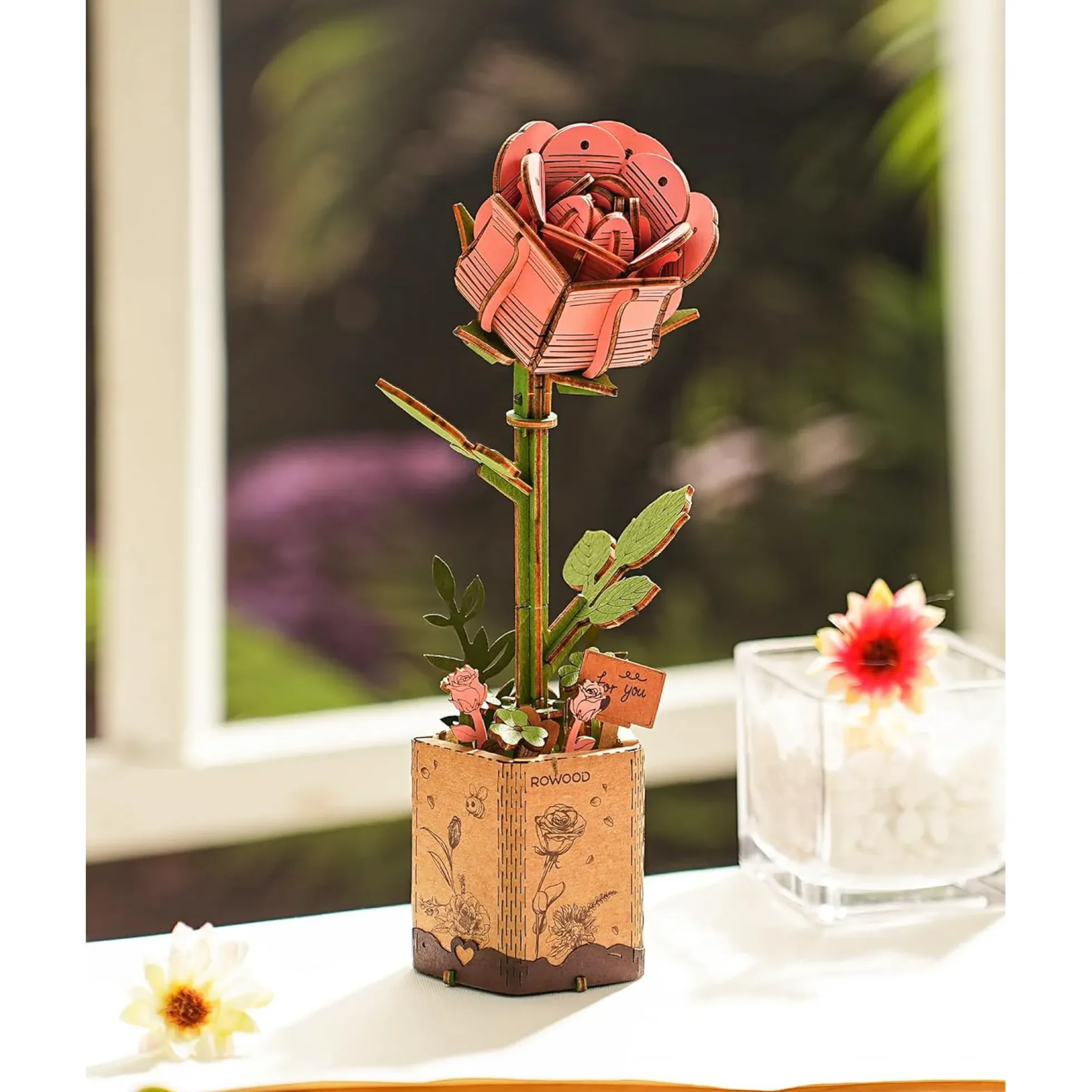 Holzbausatz Pinke Rose