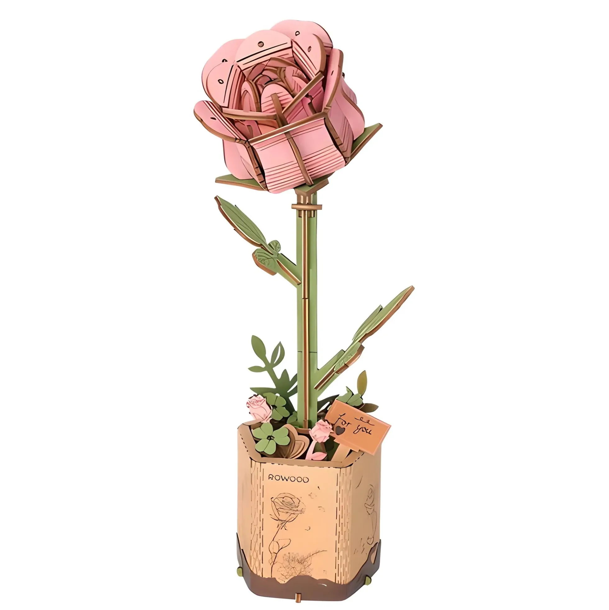 Holzbausatz Pinke Rose