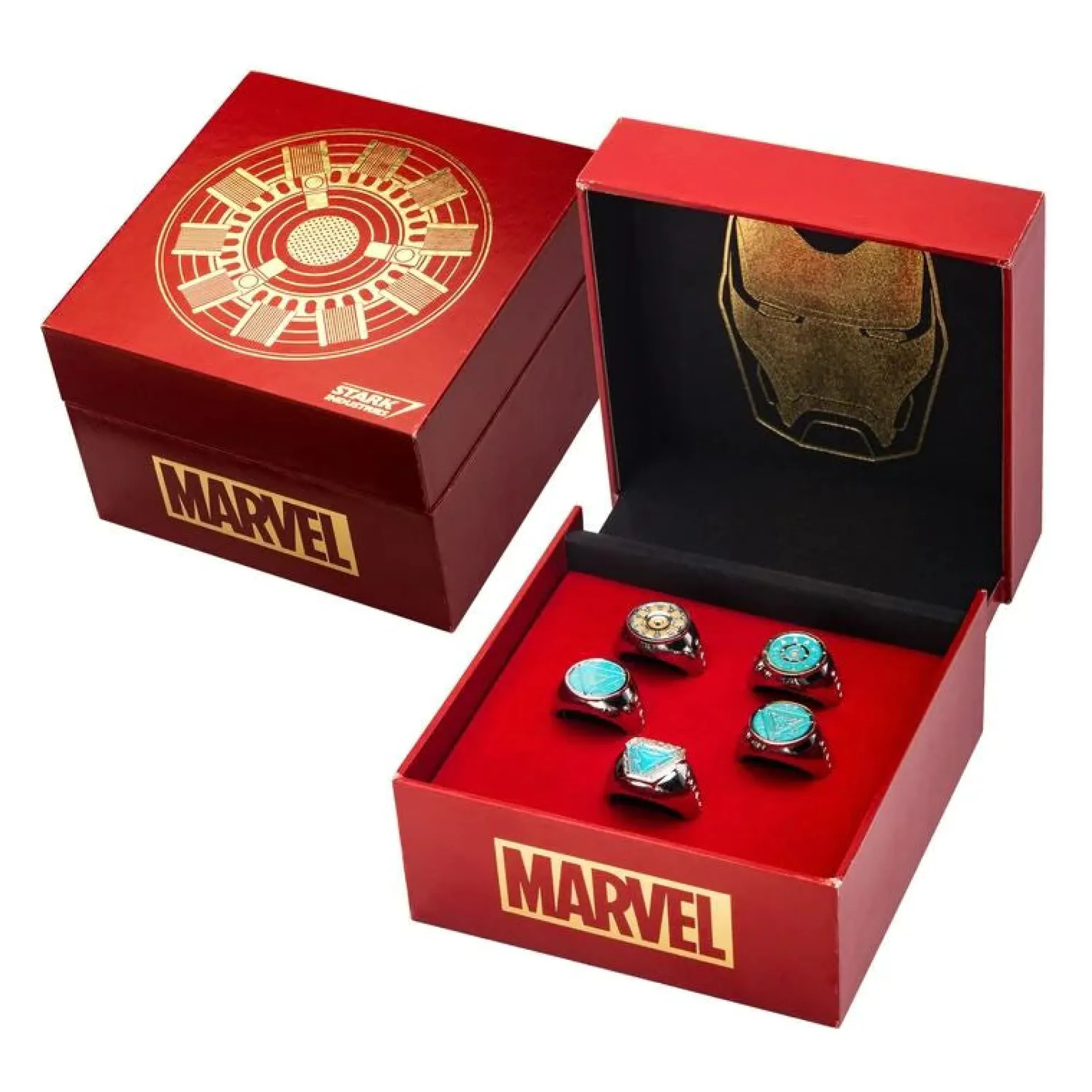 Iron Man Arc Reactor Ring-Set, 5 Ringe