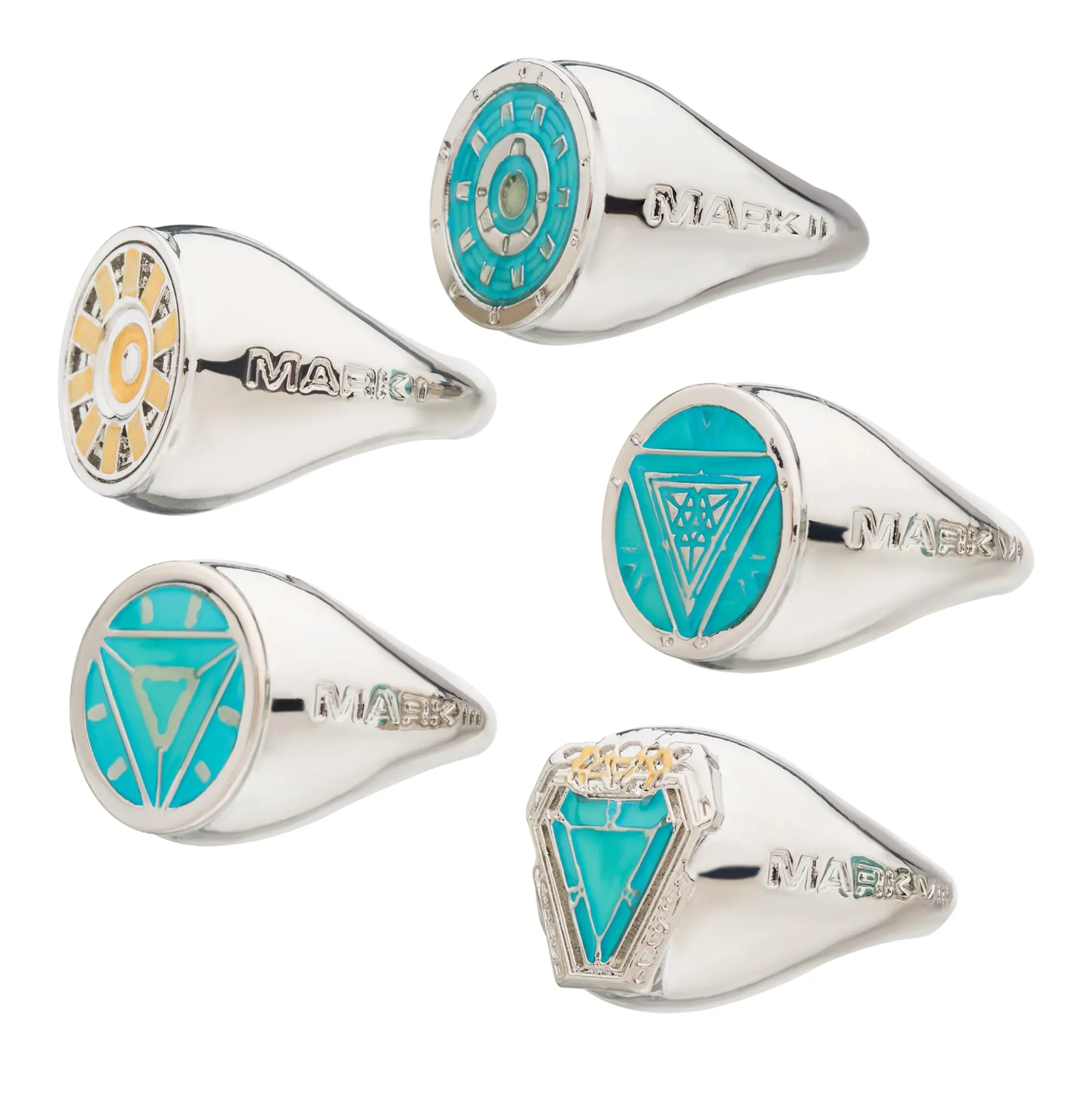 Iron Man Arc Reactor Ring-Set, 5 Ringe