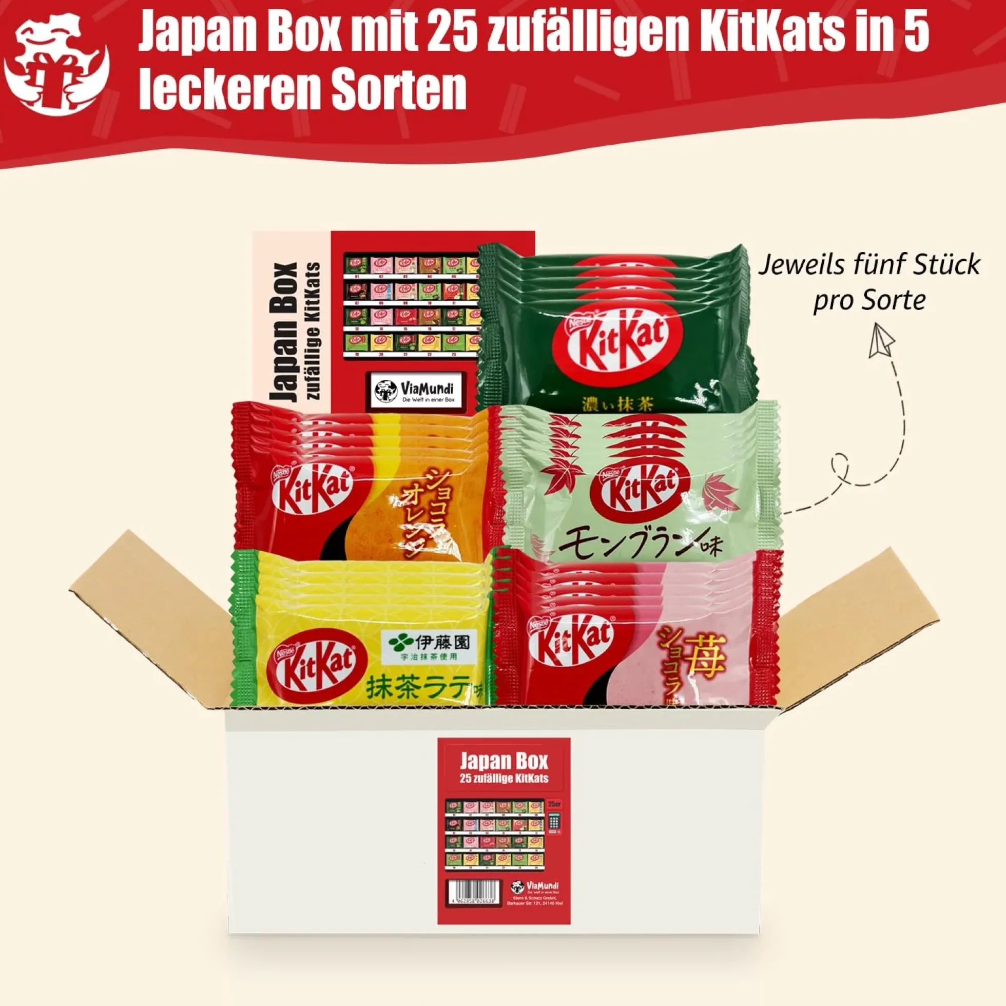 Japanische KitKat Snackbox mit 25 Riegeln