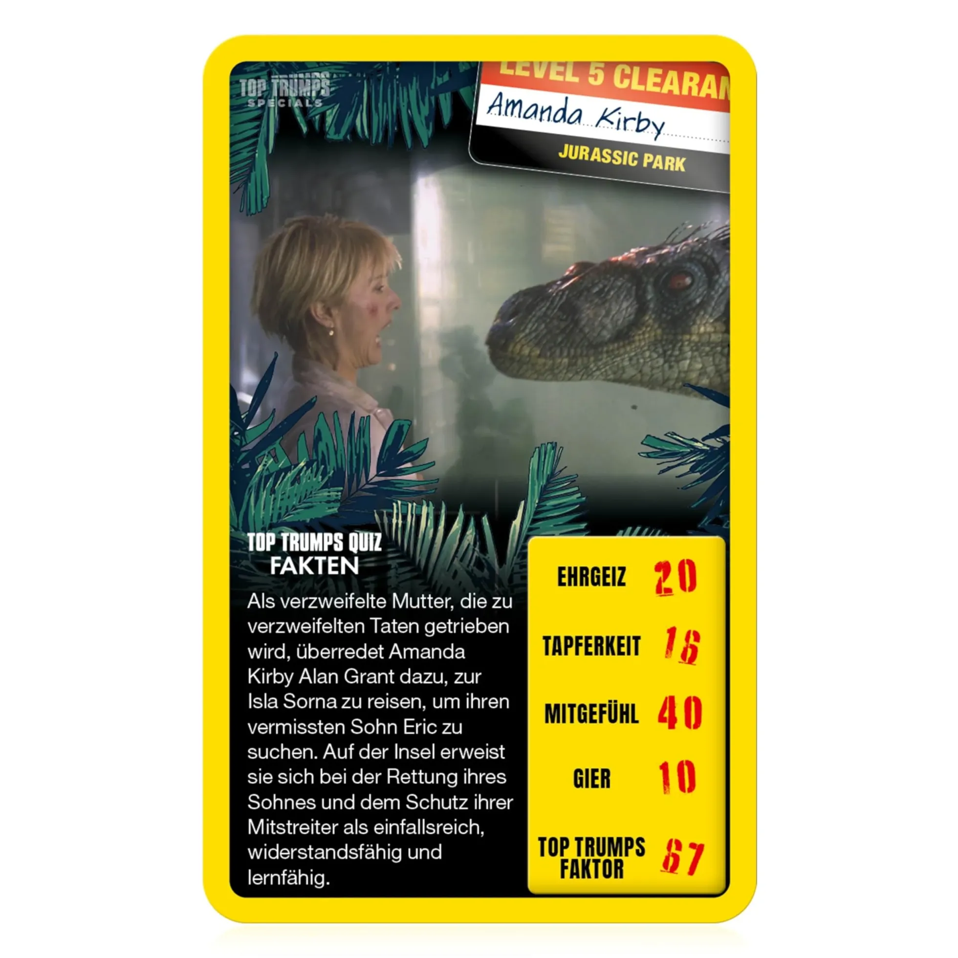 Jurassic Park Top Trumps Kartenspiel