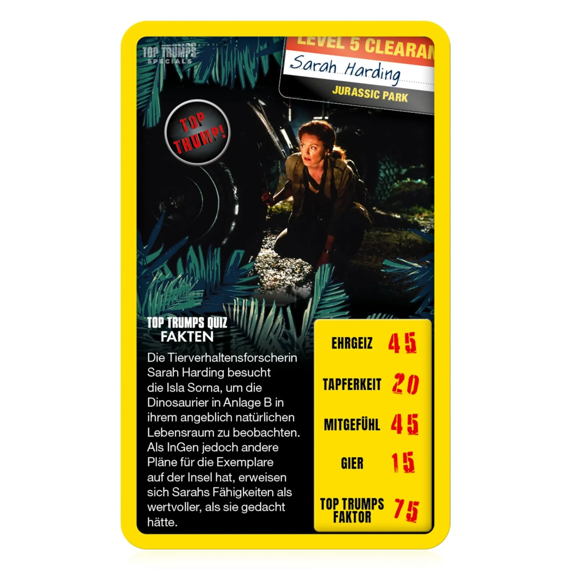 Jurassic Park Top Trumps Kartenspiel
