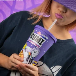 KPop Demon Hunters Becher mit Deckel und Trinkhalm