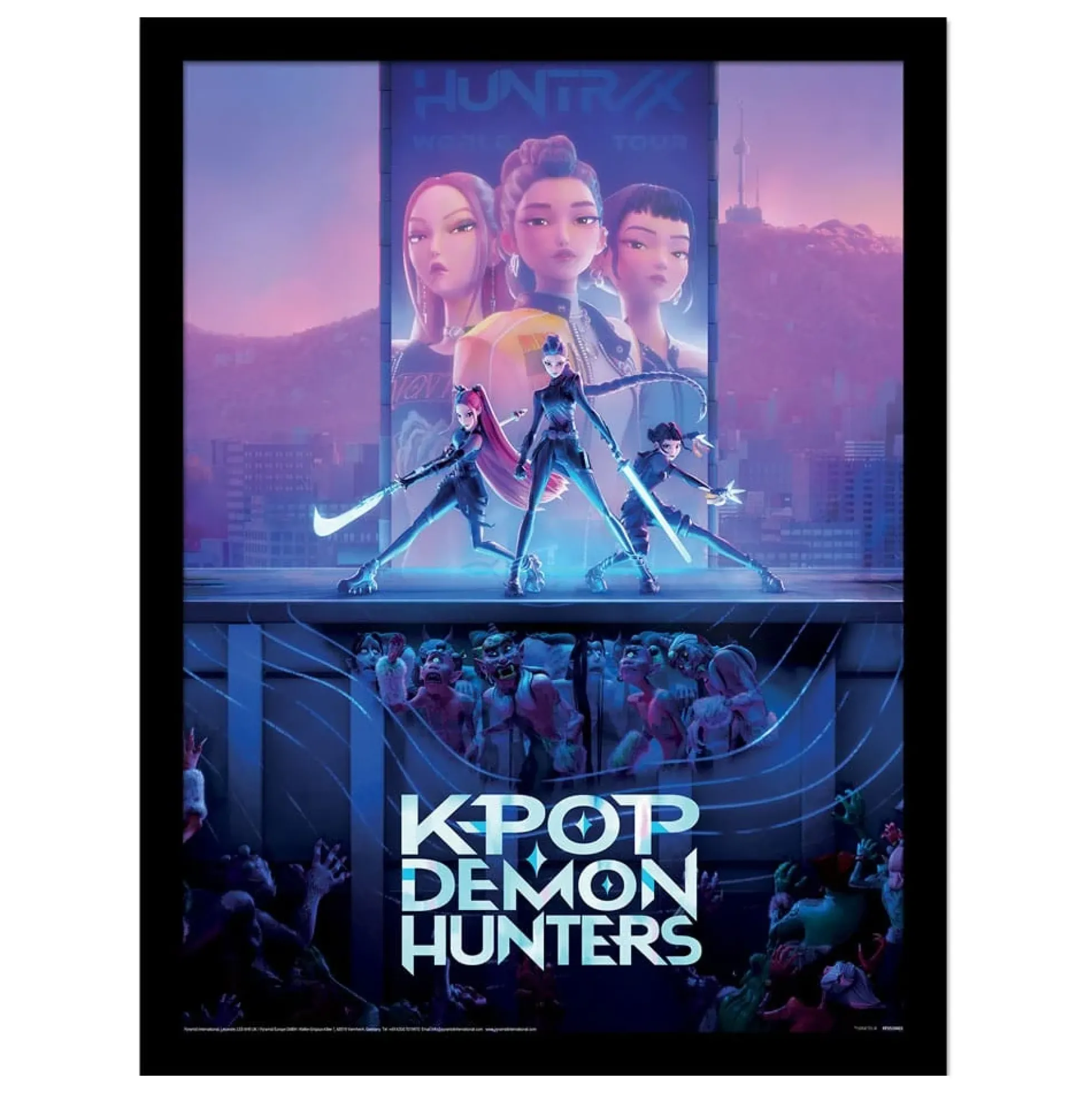 KPop Demon Hunters Poster im Rahmen