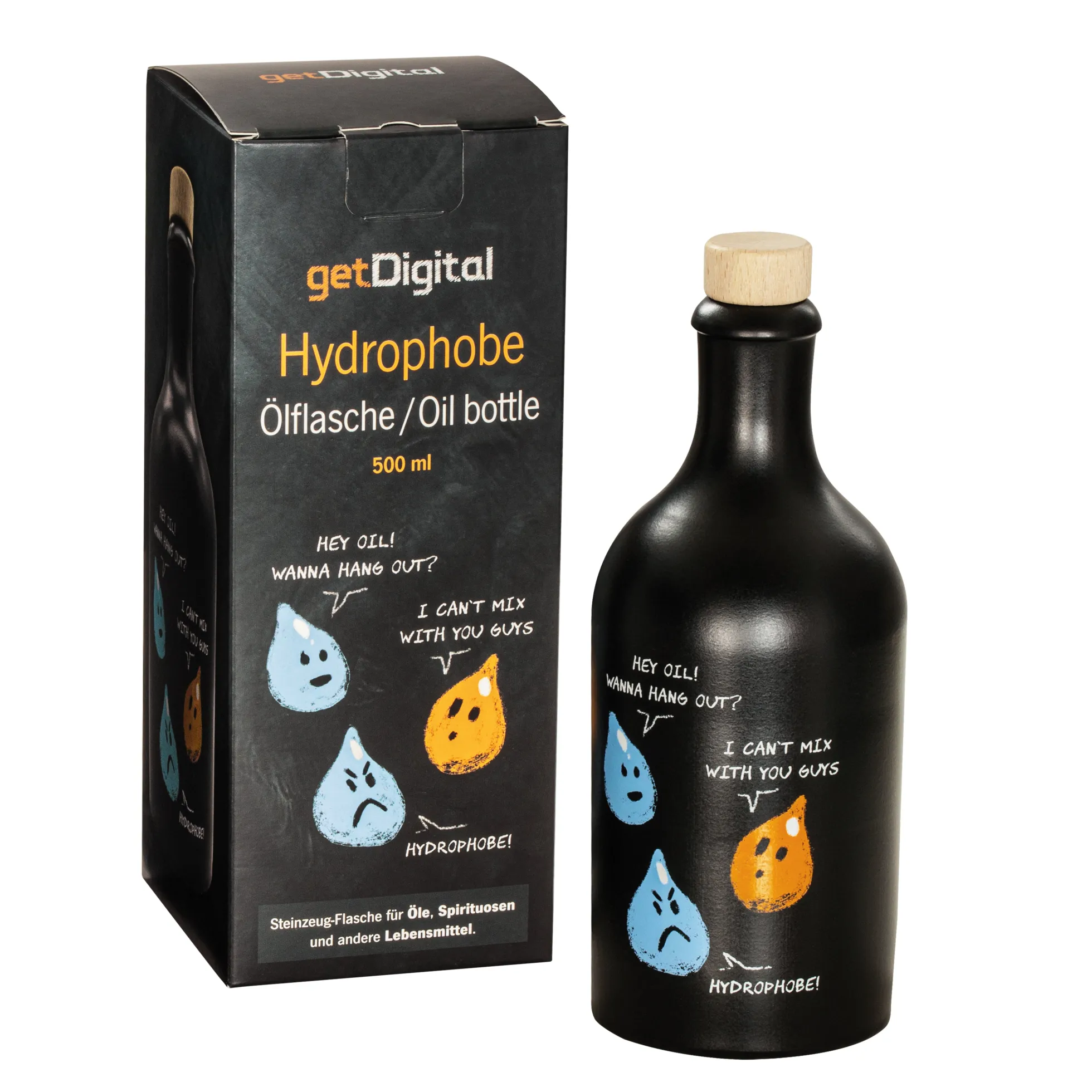 Ölflasche Hydrophobie