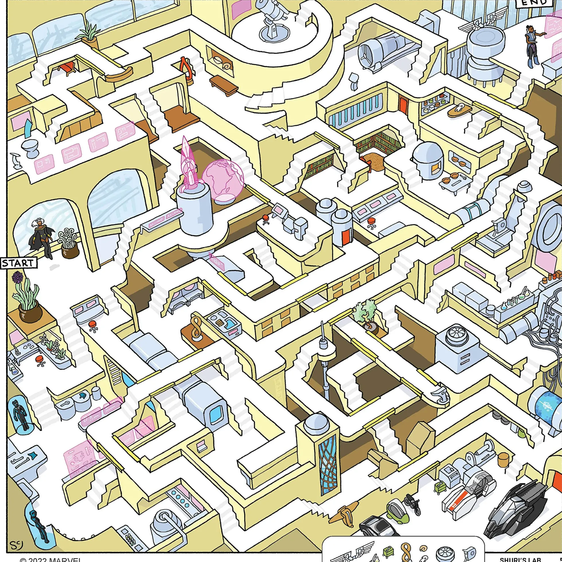 Marvel Mazes - Labyrinth- und Wimmelbuch