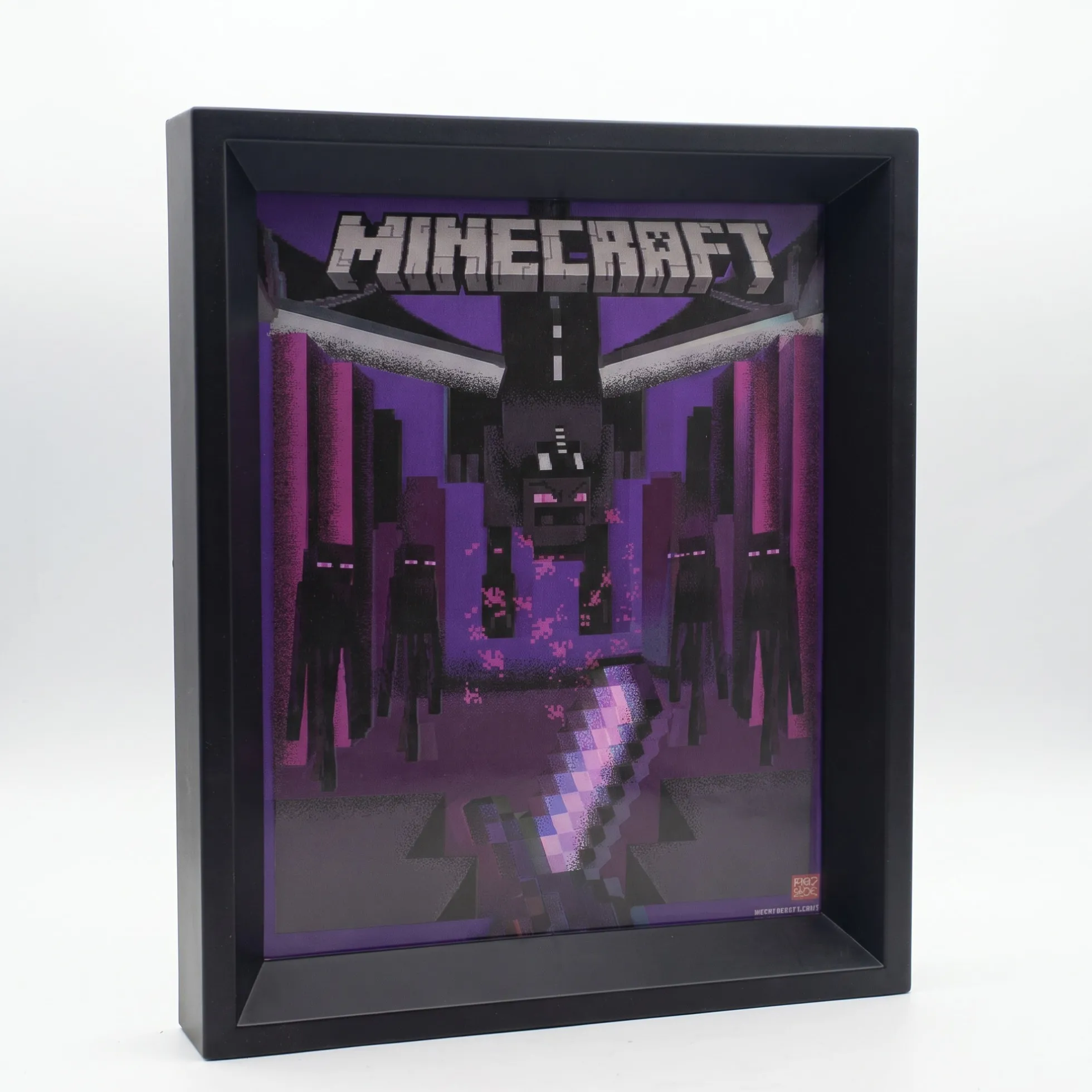 Minecraft Ender Dragon Gerahmtes 3D Wackelbild