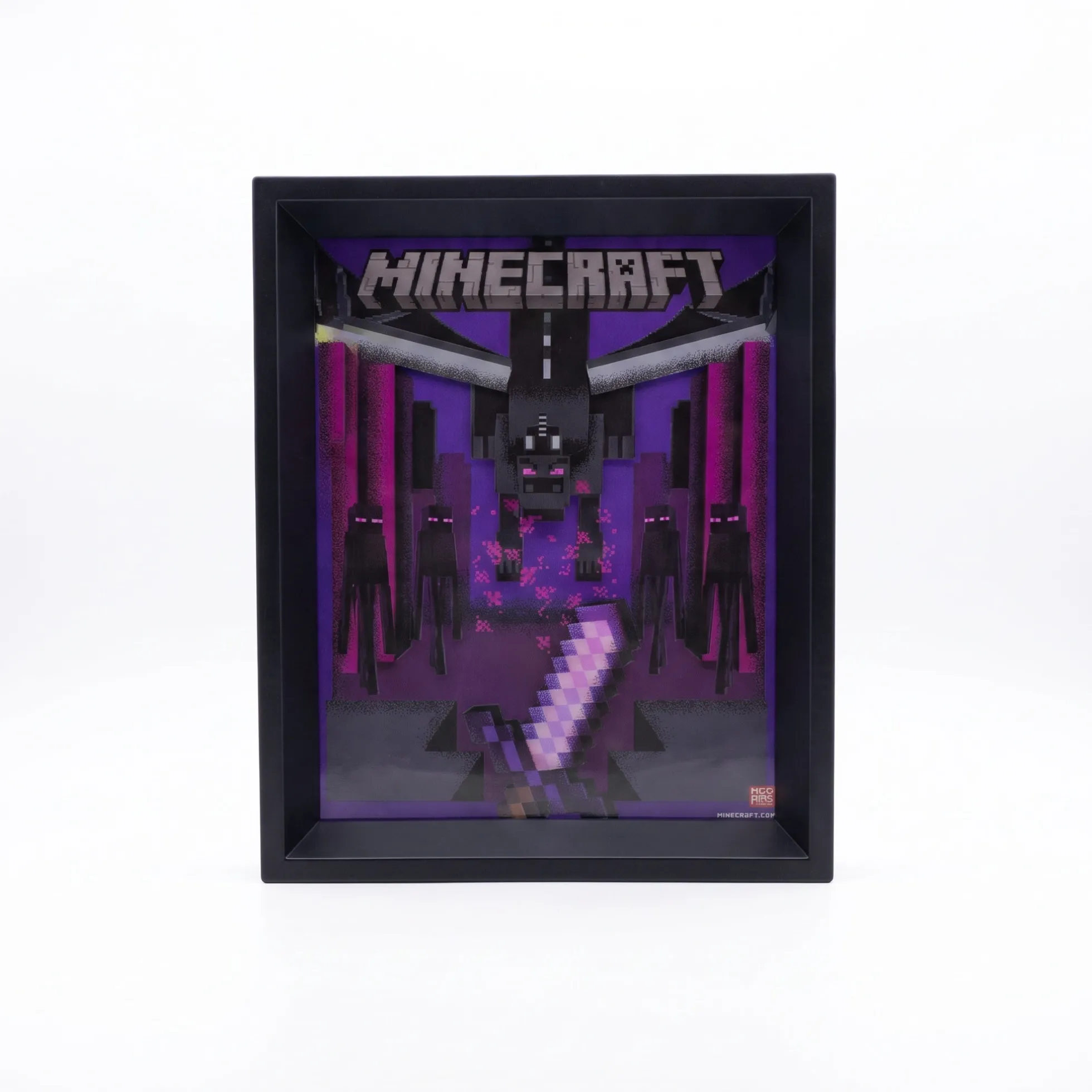 Minecraft Ender Dragon Gerahmtes 3D Wackelbild