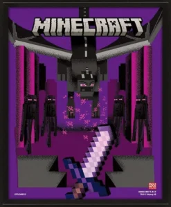 Minecraft Ender Dragon Gerahmtes 3D Wackelbild