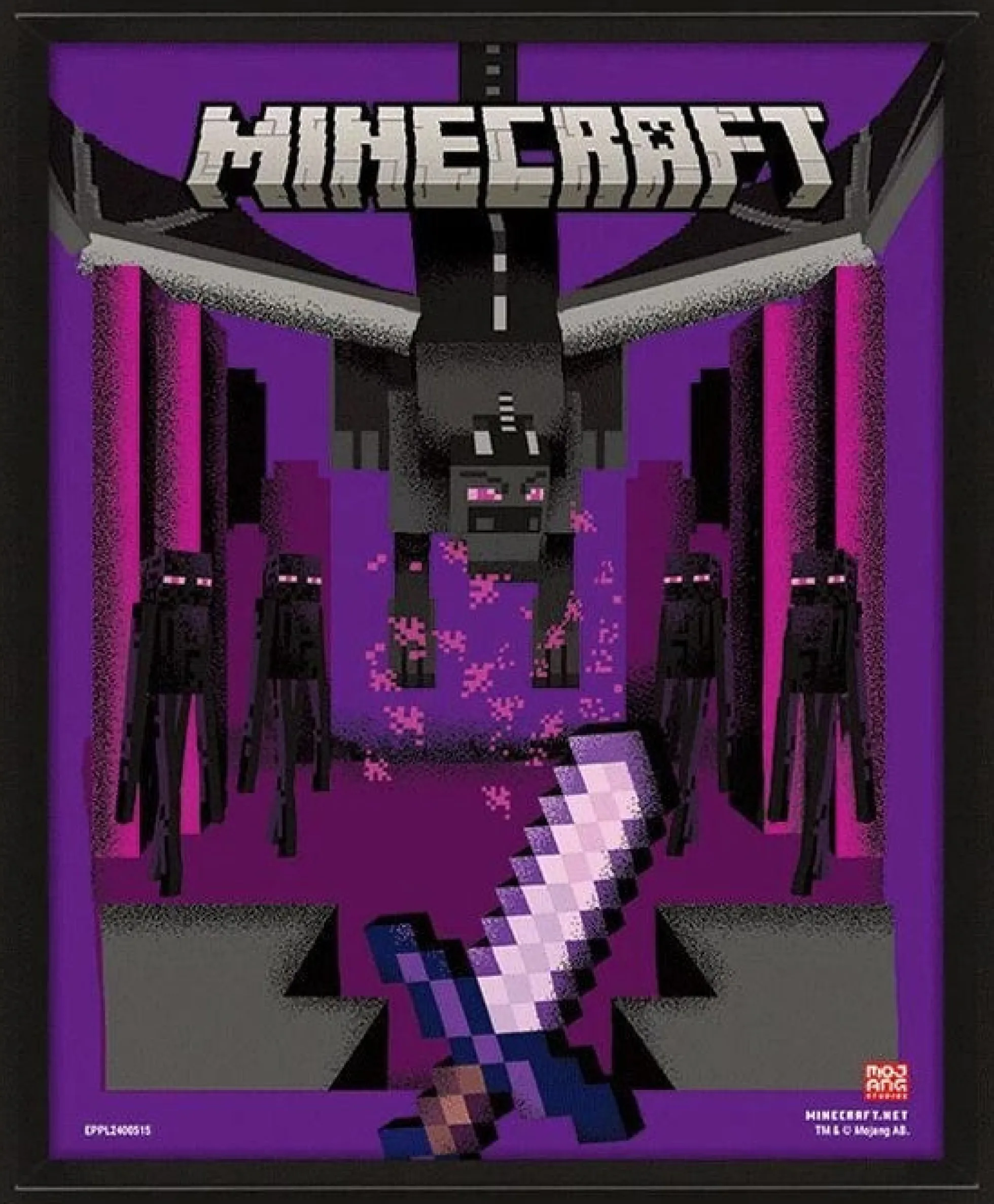 Minecraft Ender Dragon Gerahmtes 3D Wackelbild