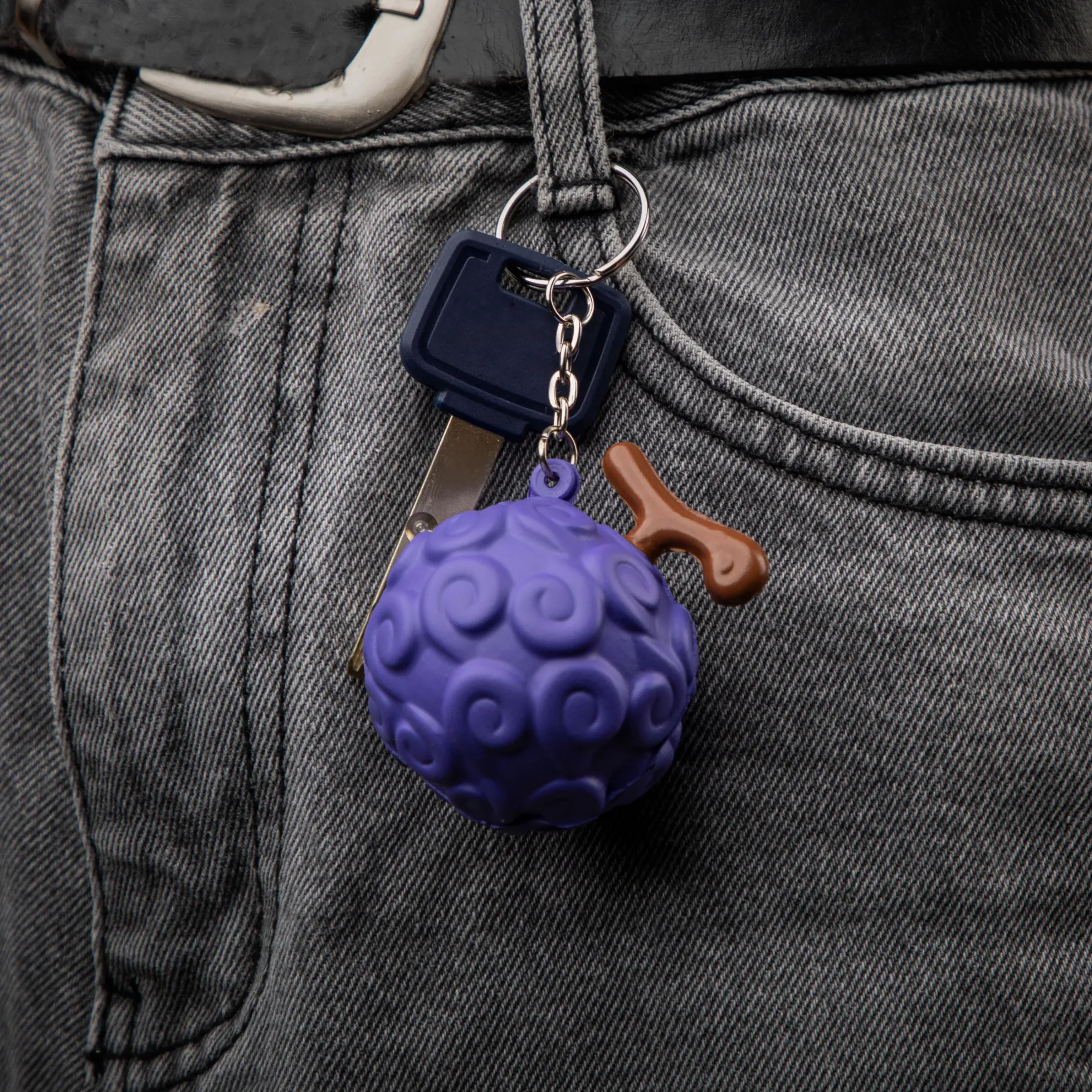 One Piece Schlüsselanhänger Squishy Gum Gum Frucht