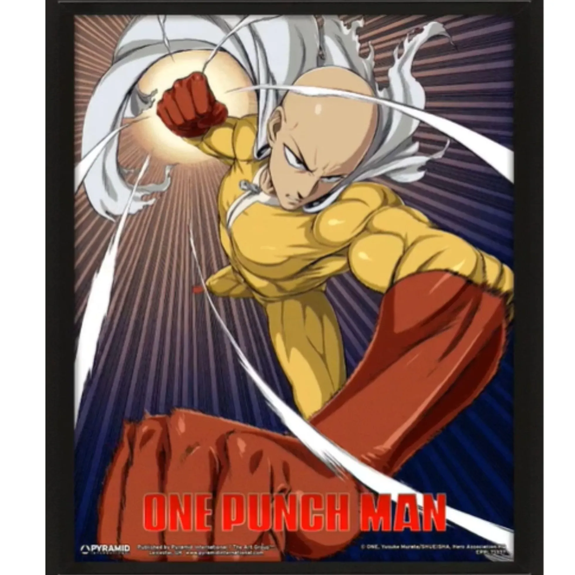 One Punch Man 3D-Wandbild Saitama und Genos
